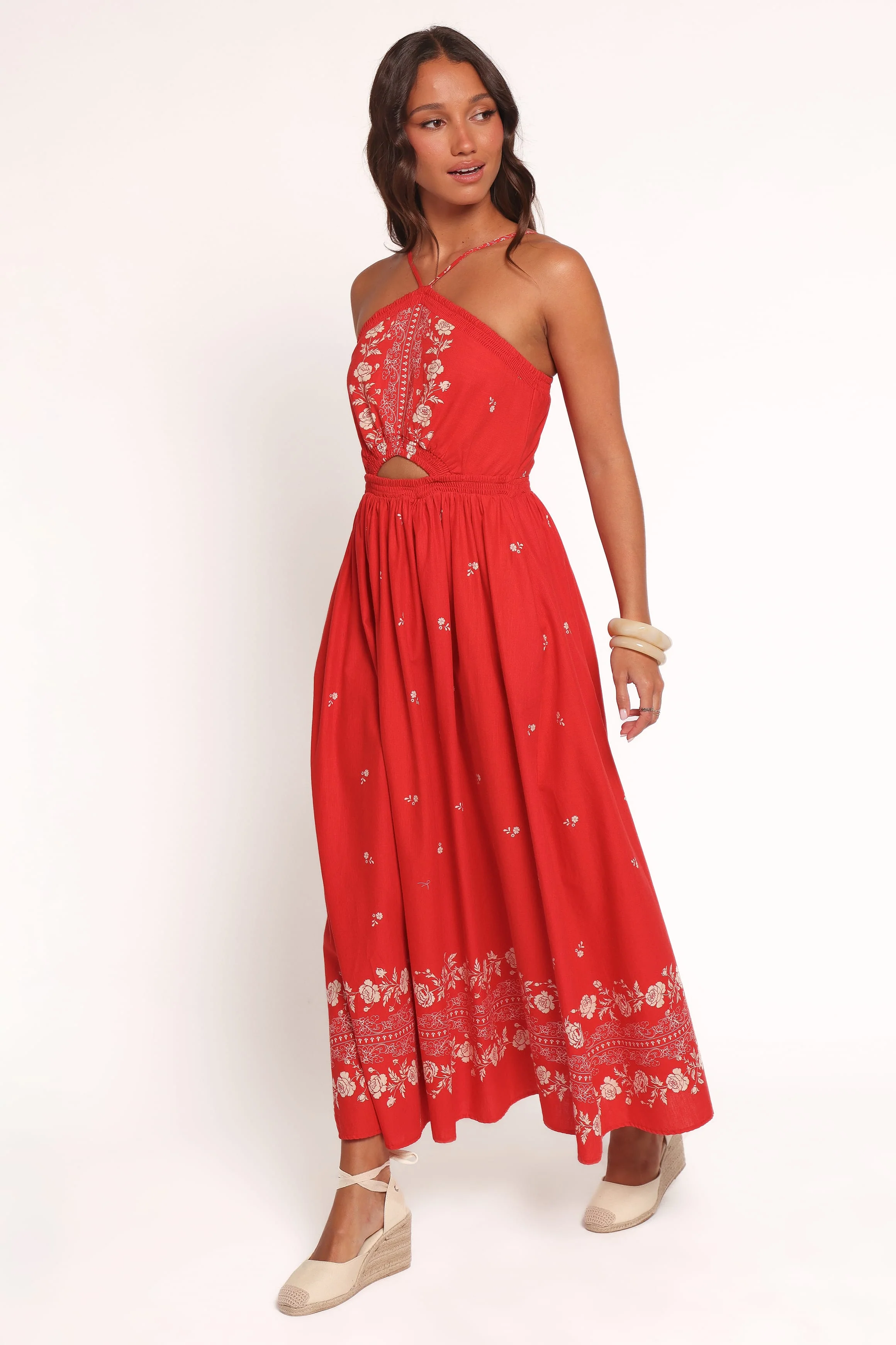 Madi Maxi Dress - Red Floral Bandana - Image 4