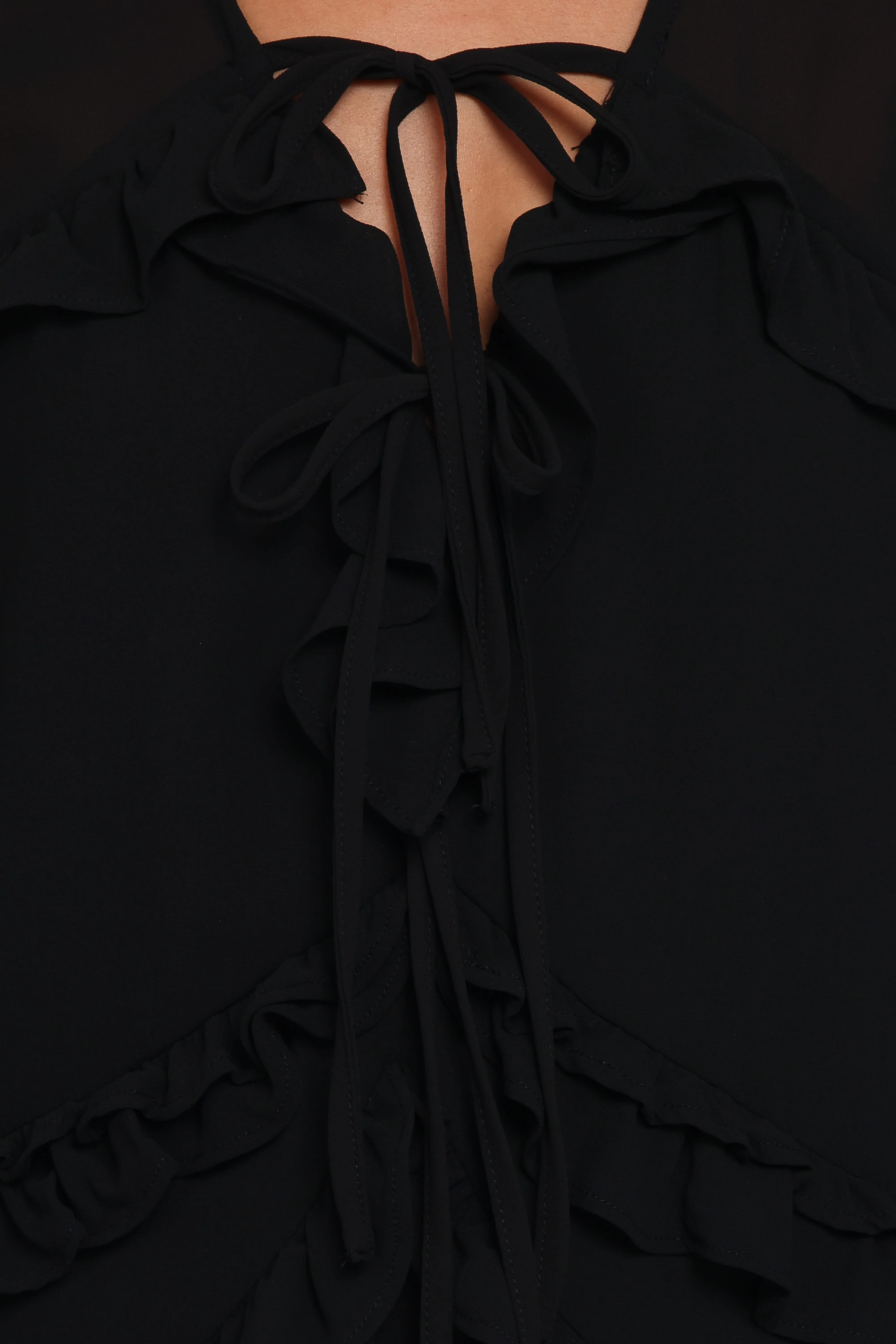 Magnolia Long Sleeve Mini Dress - Black - Image 6