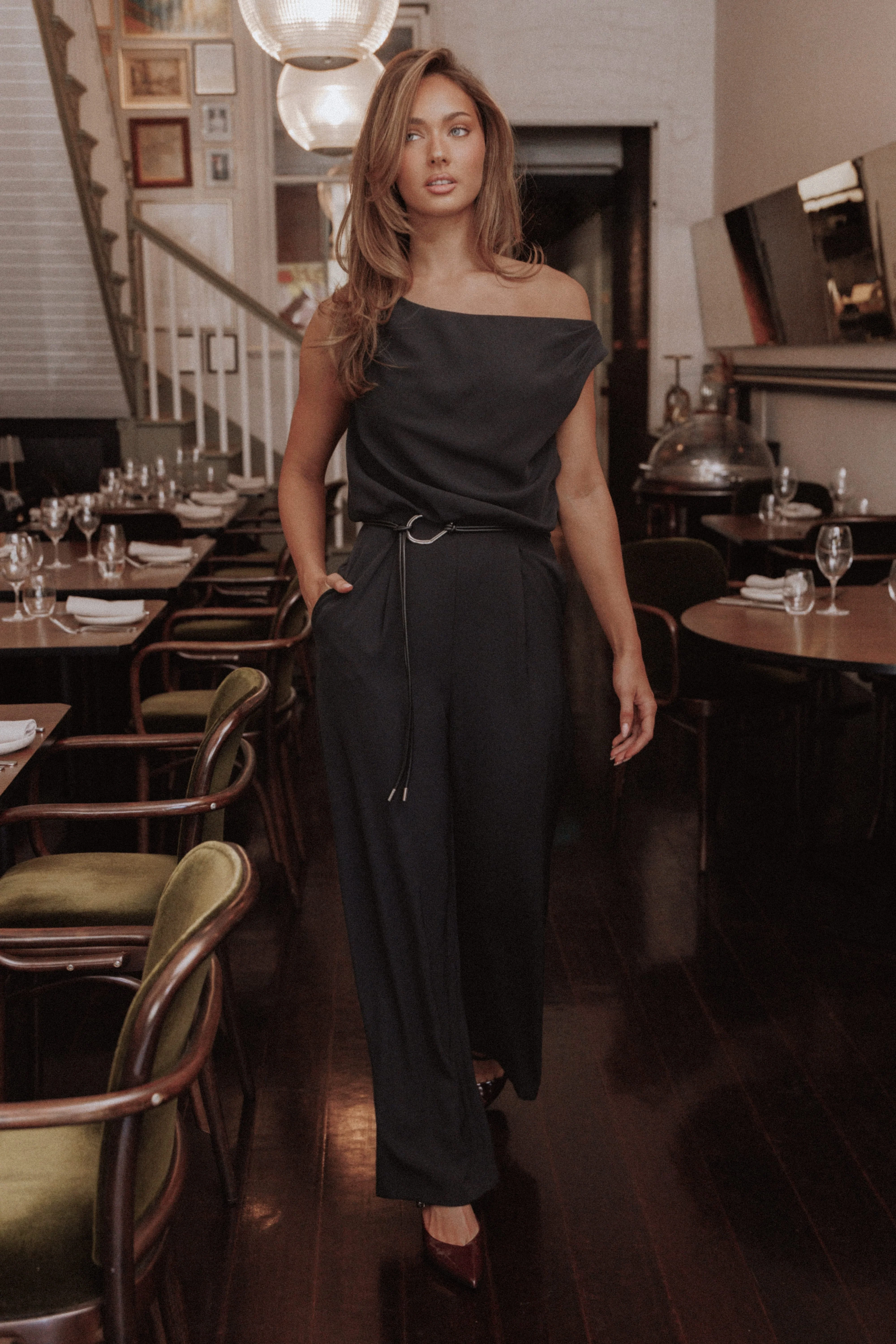 Maisie Off Shoulder Jumpsuit - Black