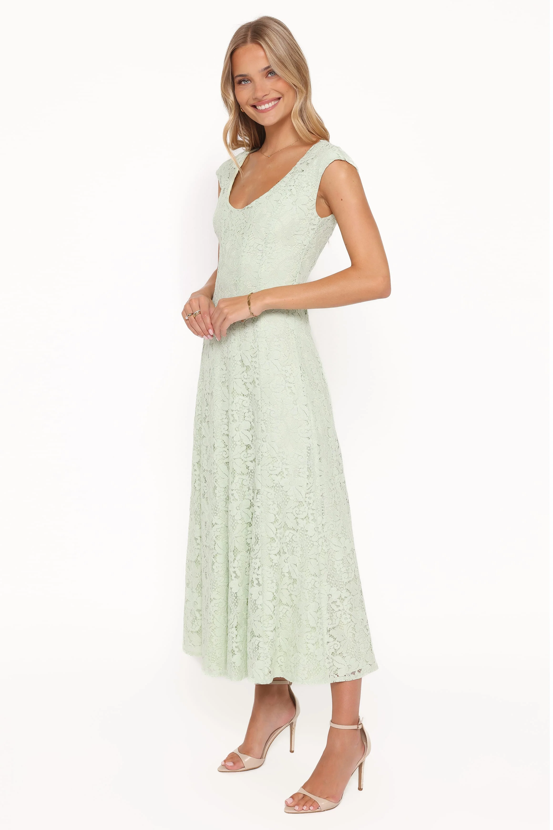 Mapleton Maxi Dress - Sage Green Lace - Image 4