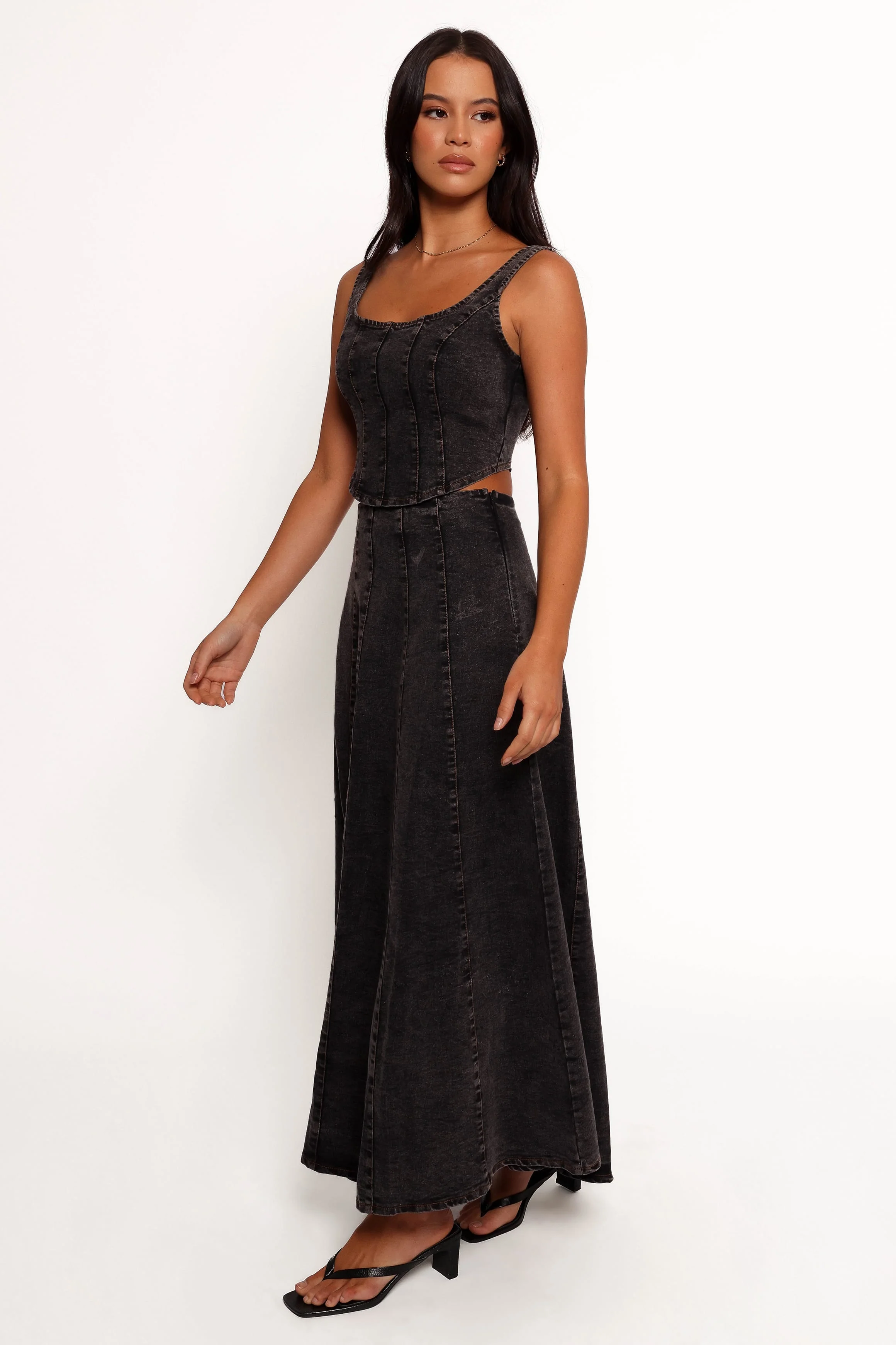 Mara Midi Skirt - Black - Image 4
