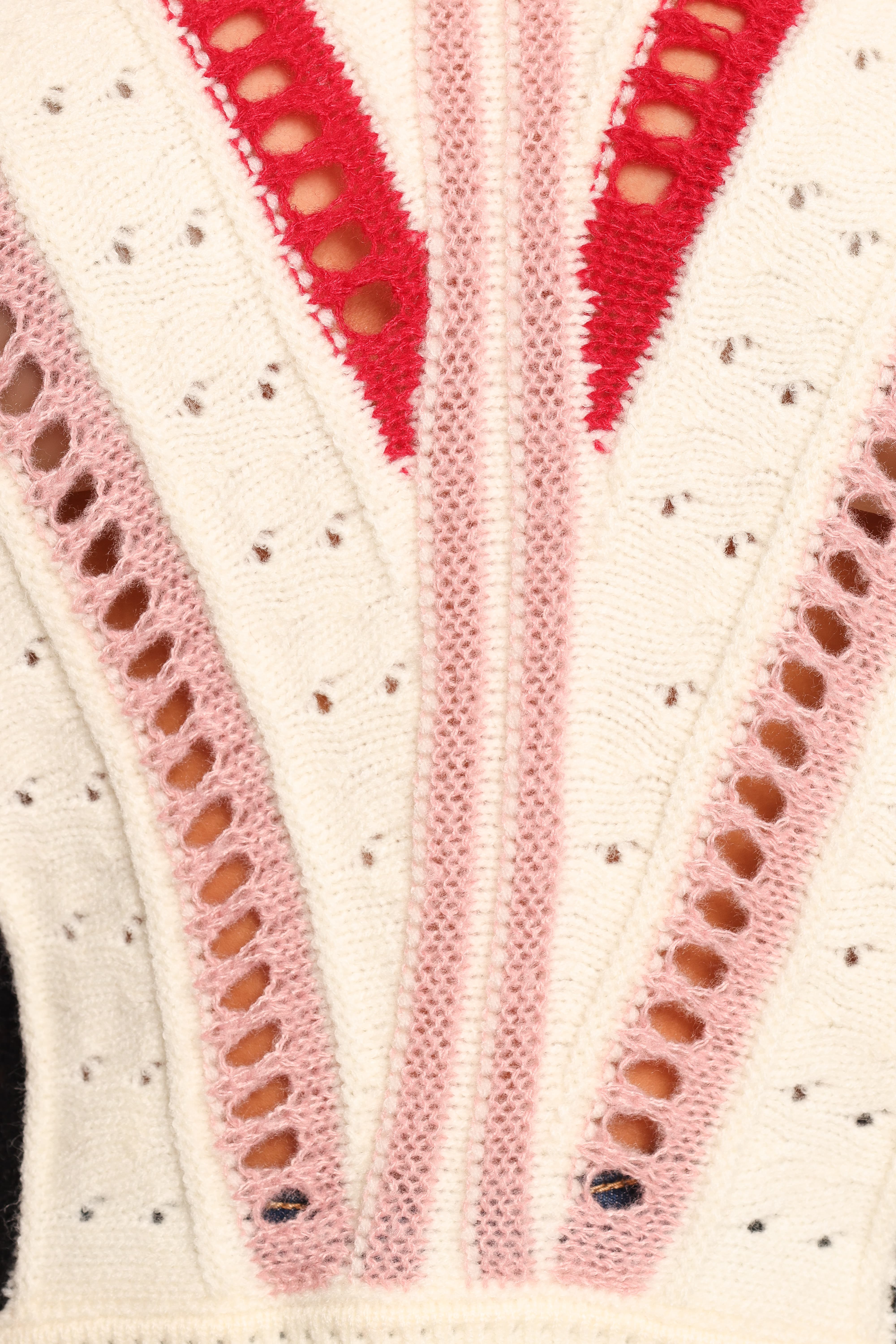 Marie Stripe Knit Sweater - White - Image 7