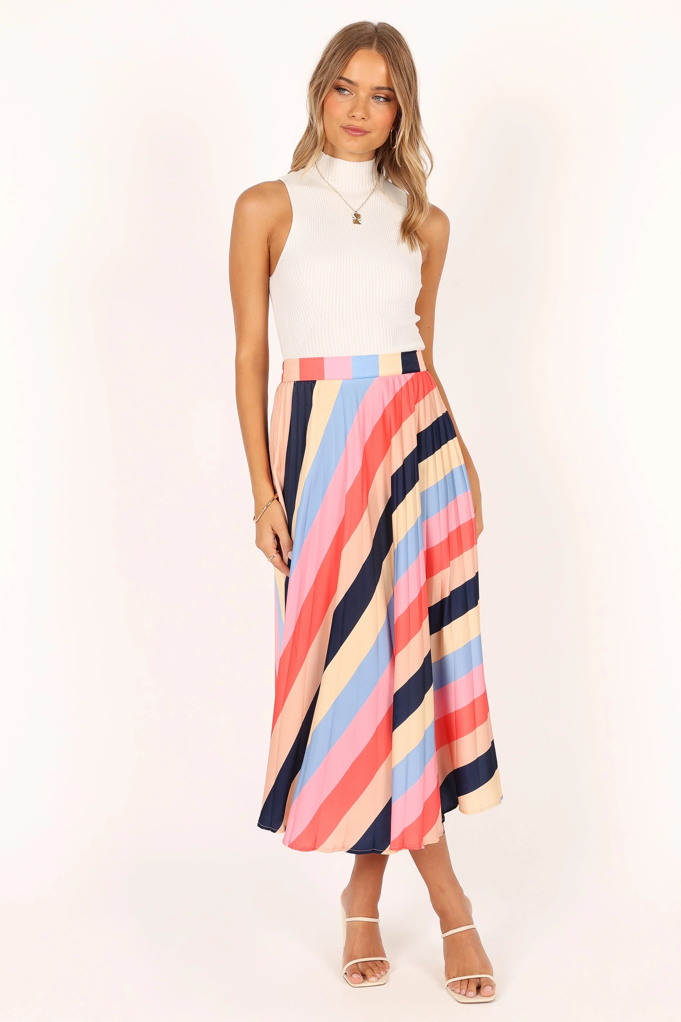 Marlow Midi Skirt - Multi Stripe - Image 4