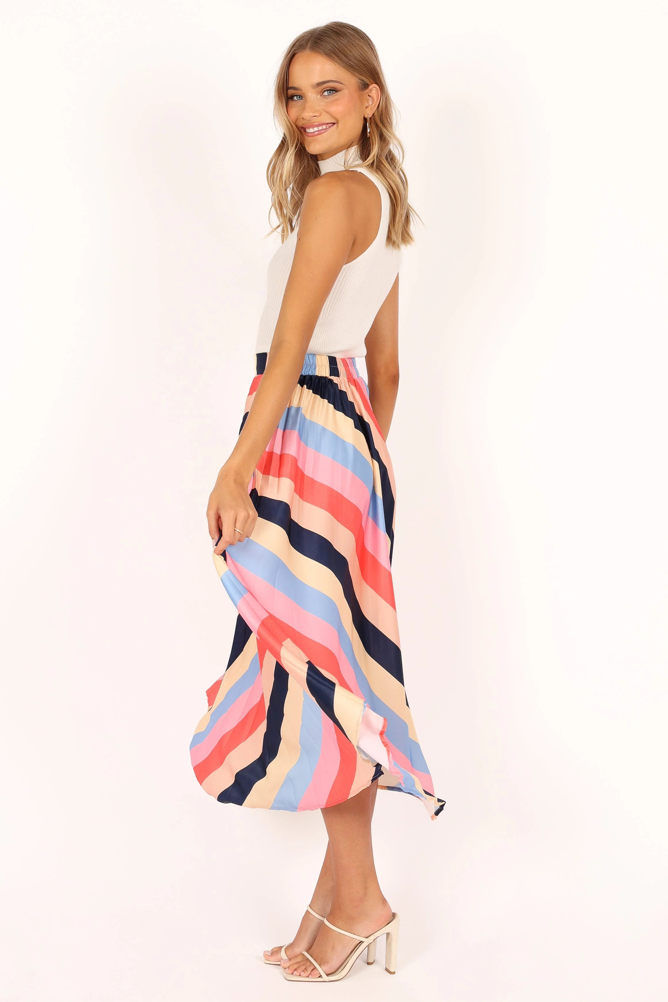 Marlow Midi Skirt - Multi Stripe - Image 5