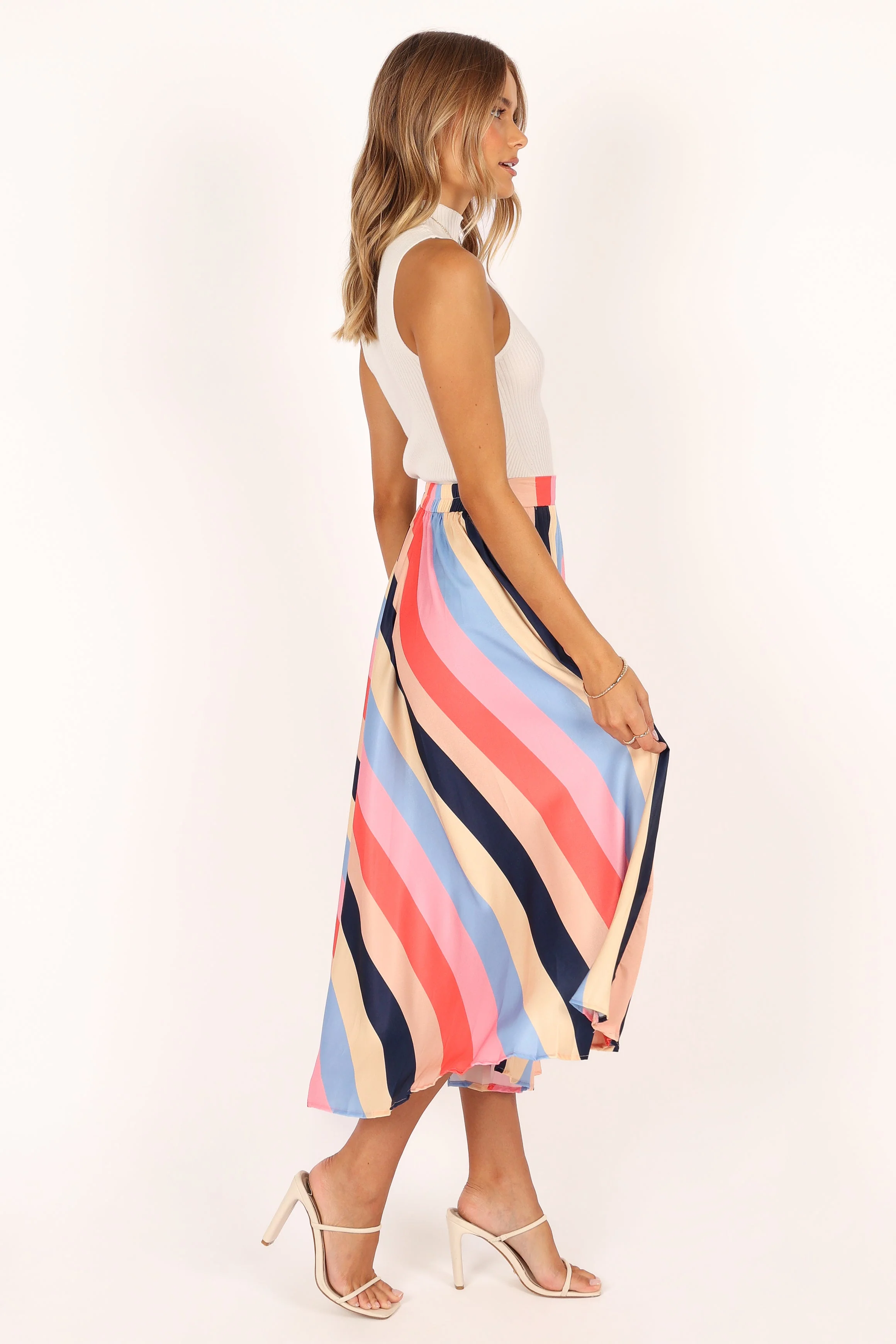 Marlow Midi Skirt - Multi Stripe - Image 7