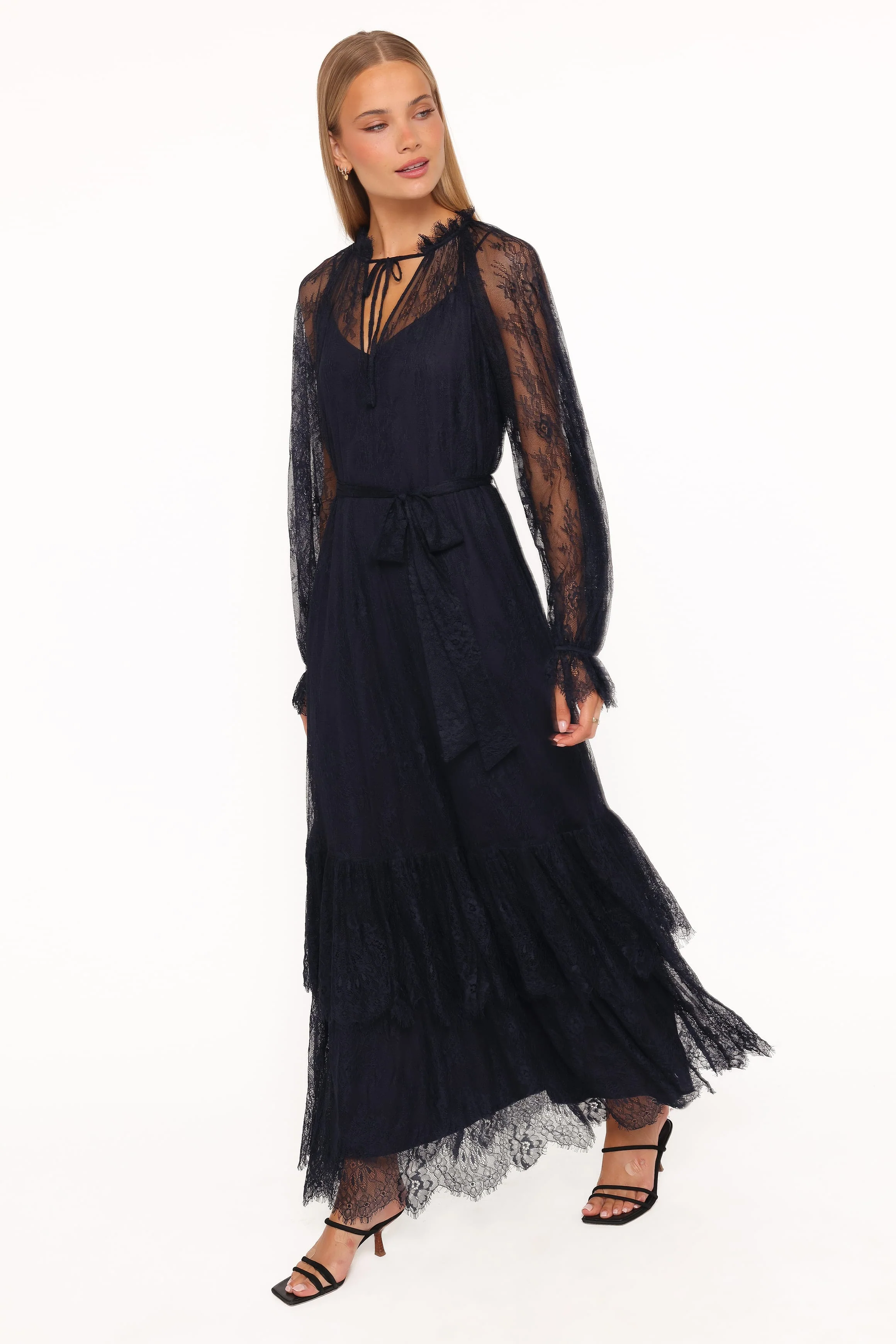 Marnelle Lace Maxi Dress - Midnight Navy - Image 4