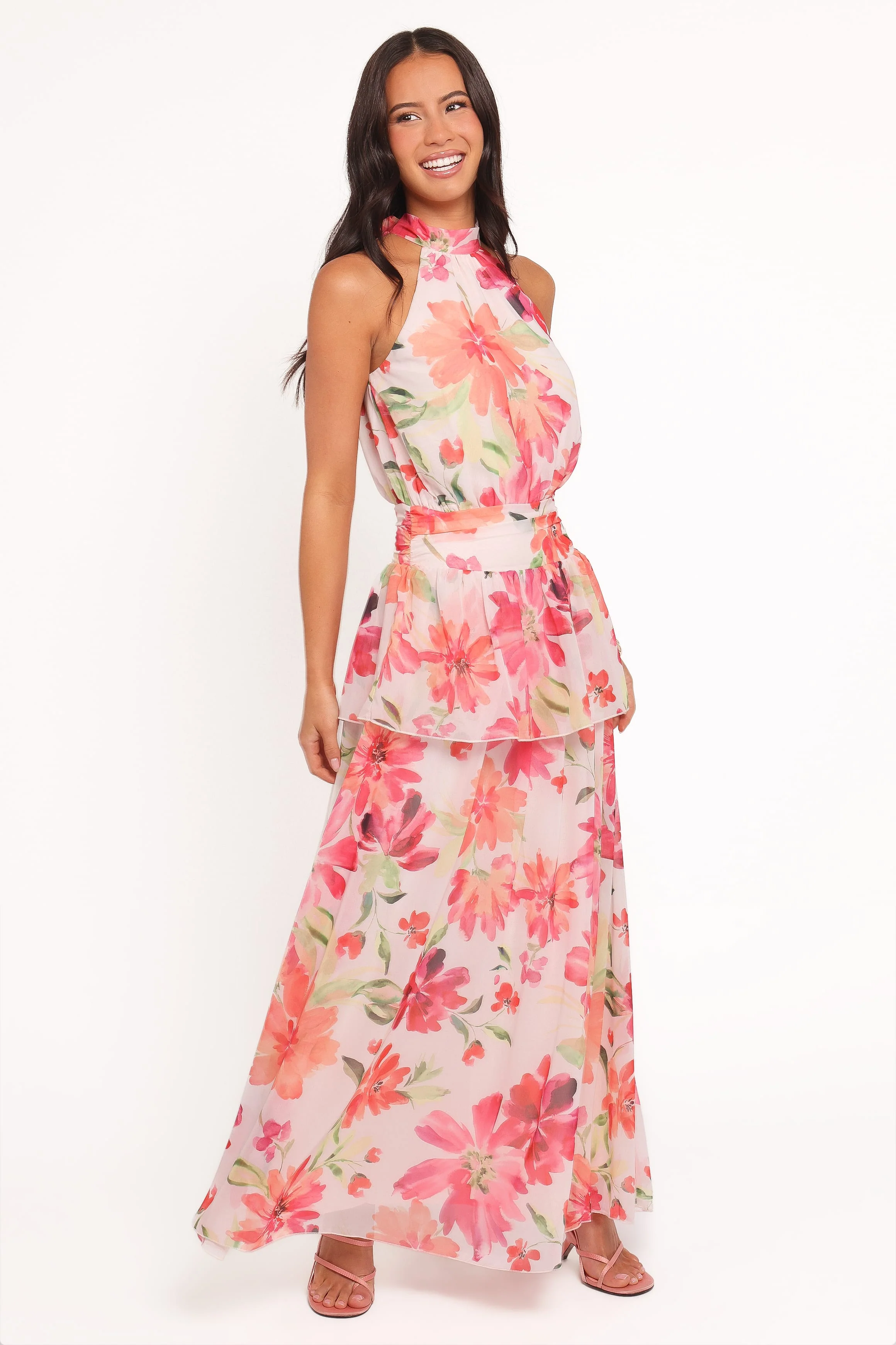 Martha Maxi Dress - Orange Floral - Image 2