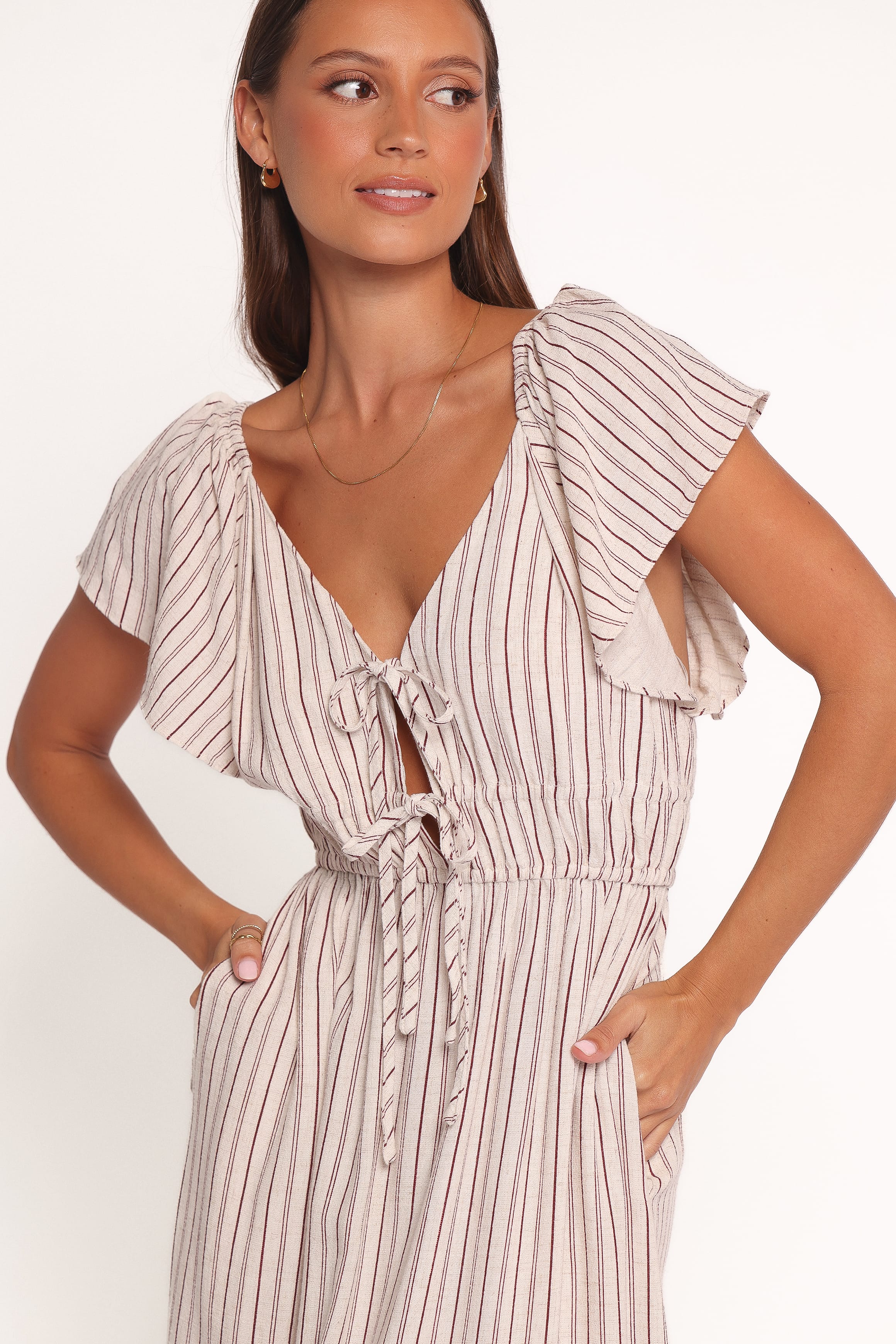 Martin Maxi Dress - Cherry Red Stripe - Image 2