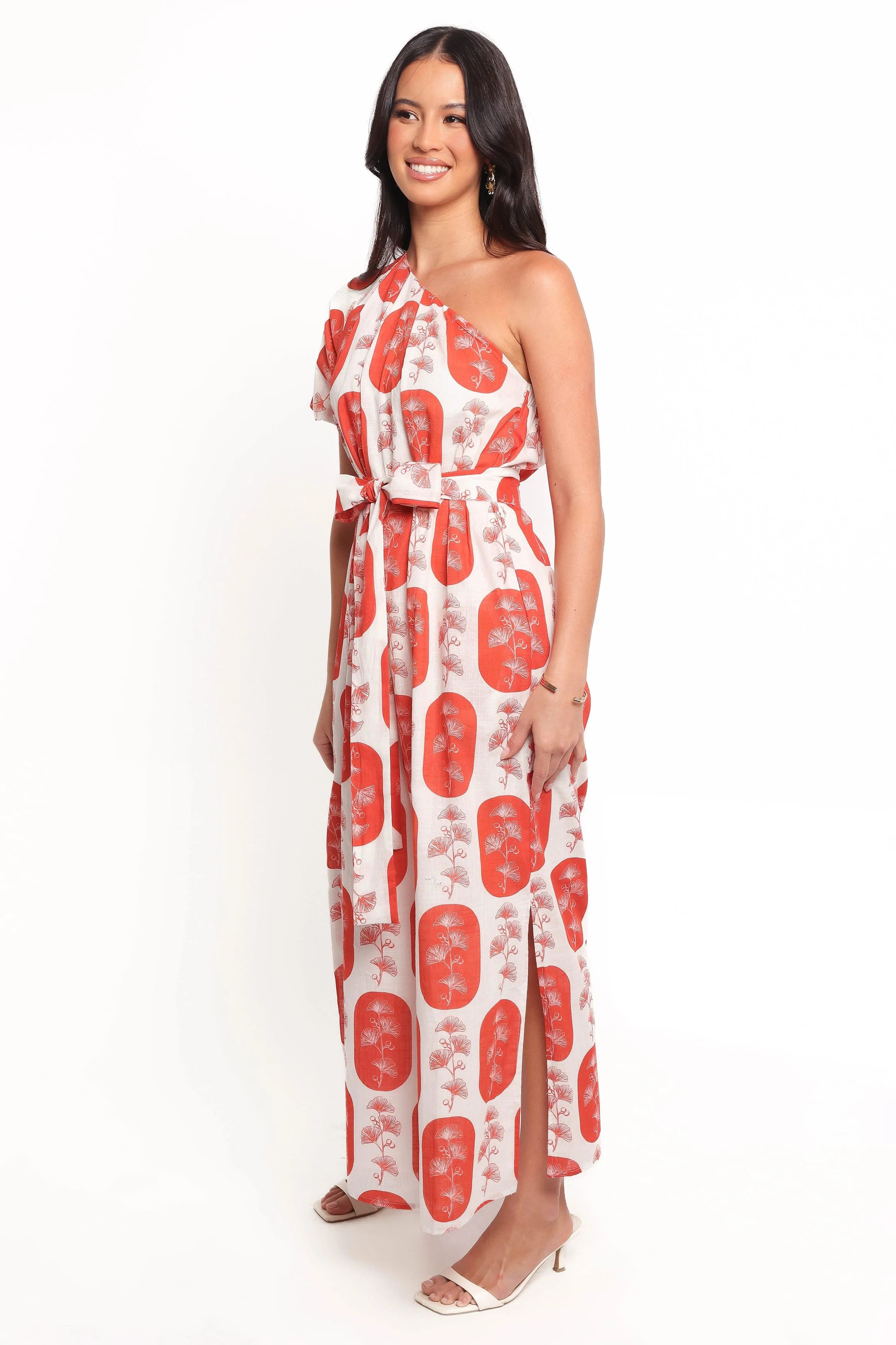Mary Maxi Dress - Red/White - Image 2