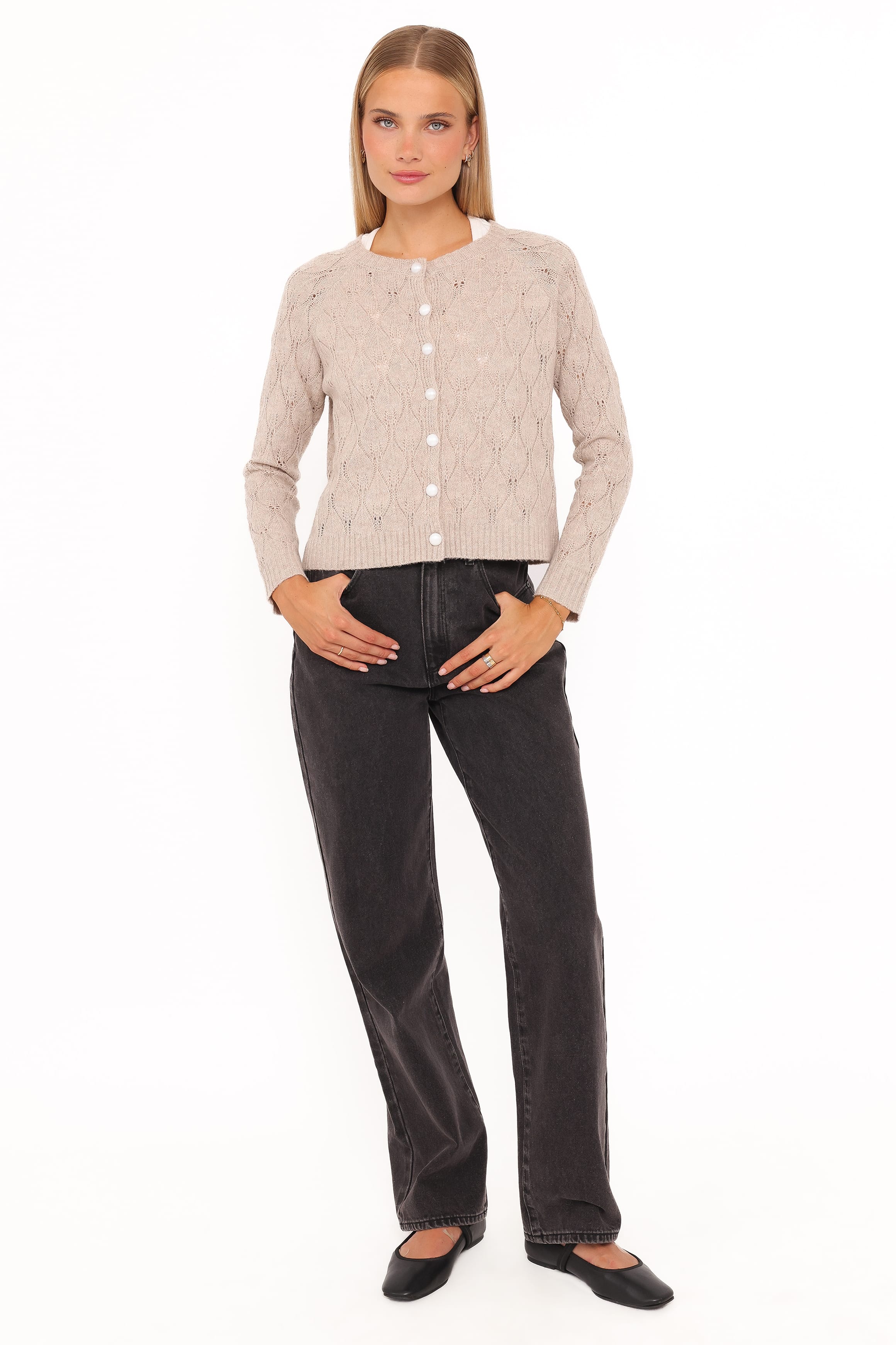 Mattie Cardigan - Beige - Image 6