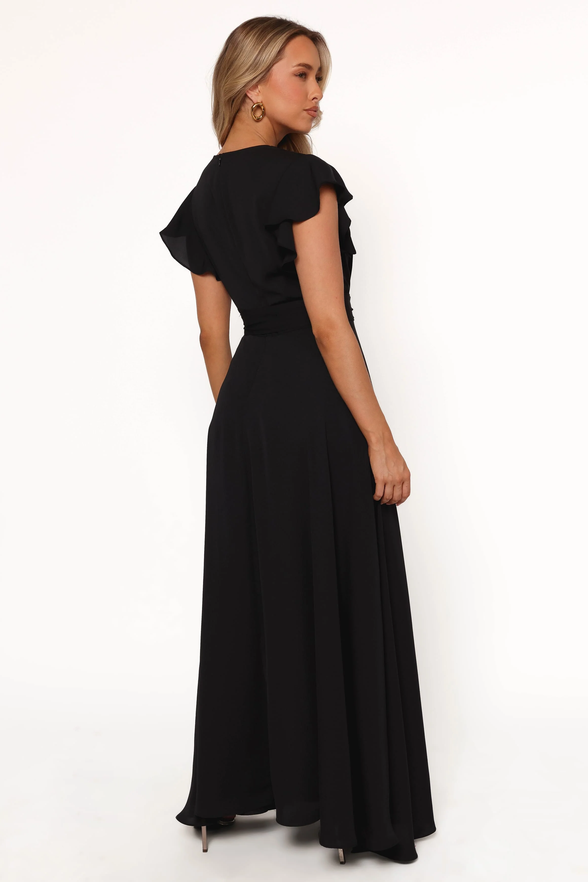 Maverick Wrap Maxi Dress - Black - Image 4