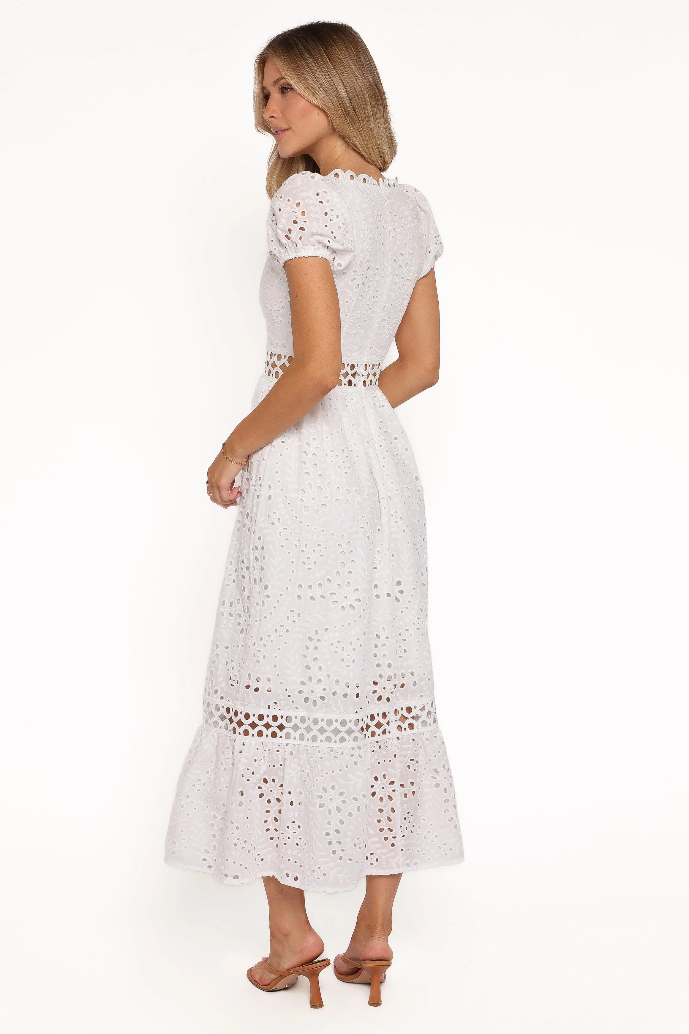 Melania Midi Dress - White - Image 5