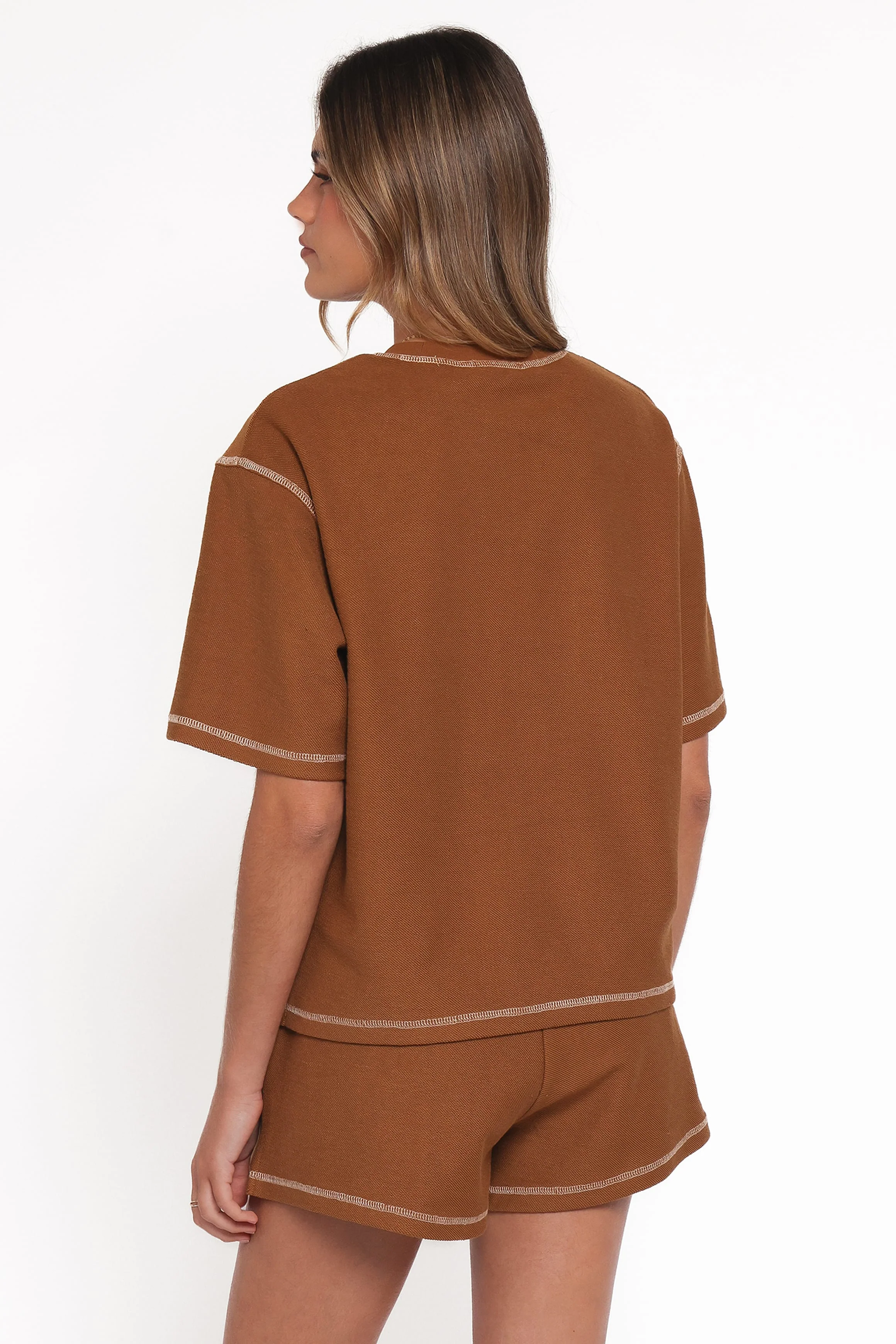 Melody Knit Short Set - Chocolate - Image 5