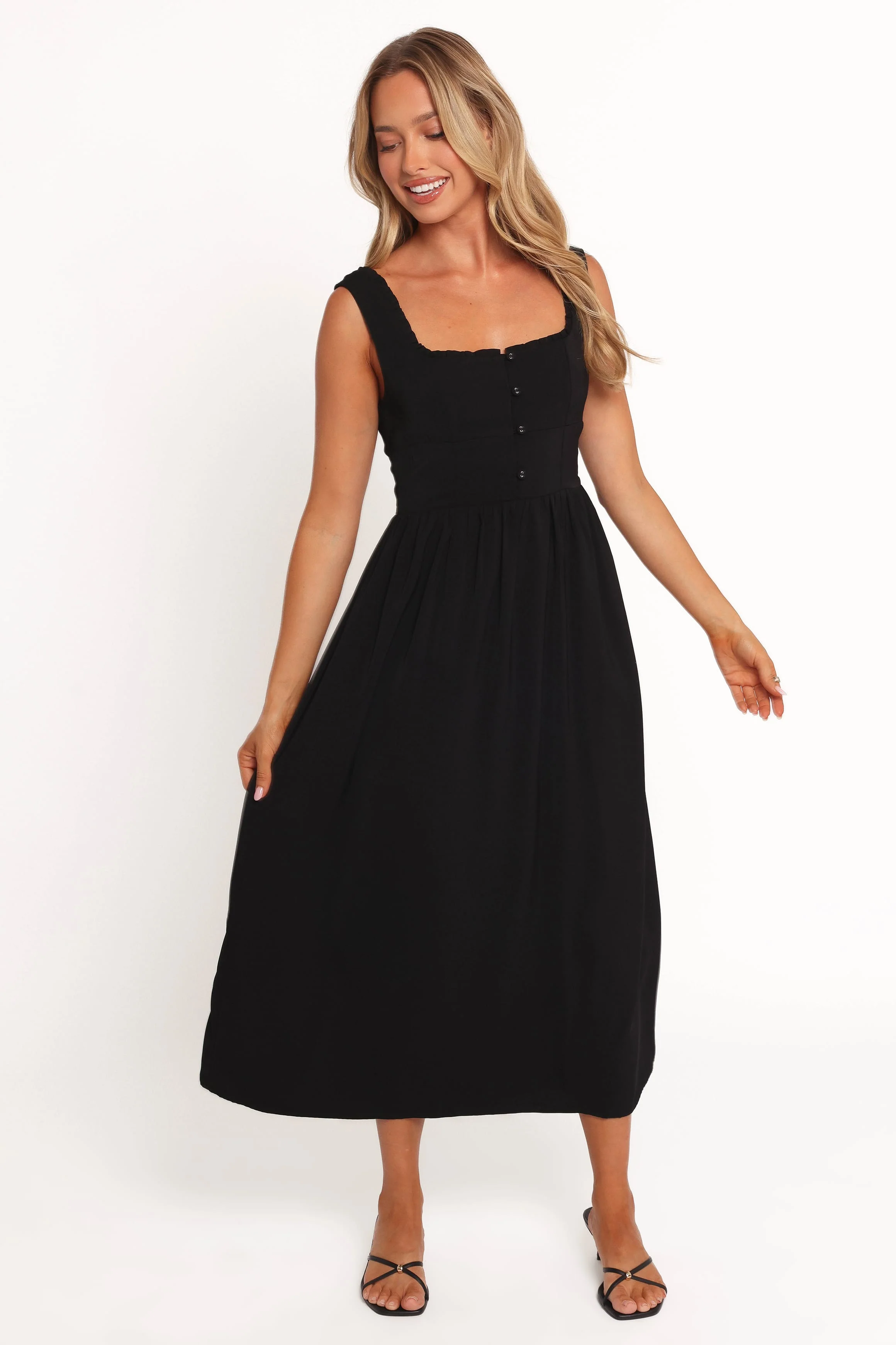 Melrose Midi Dress - Black - Image 7