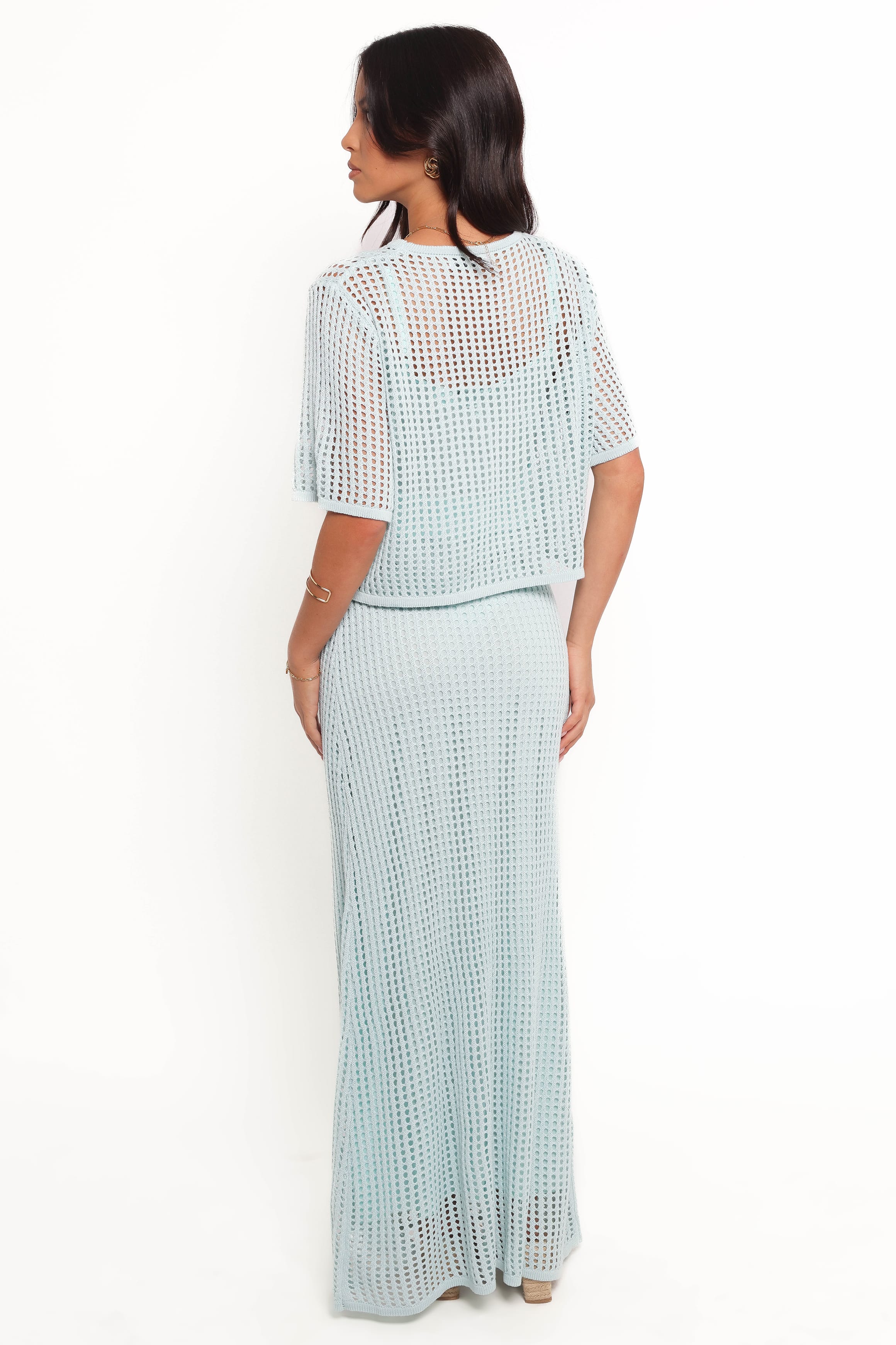 Meriah Knit Skirt Set - Light Blue - Image 6