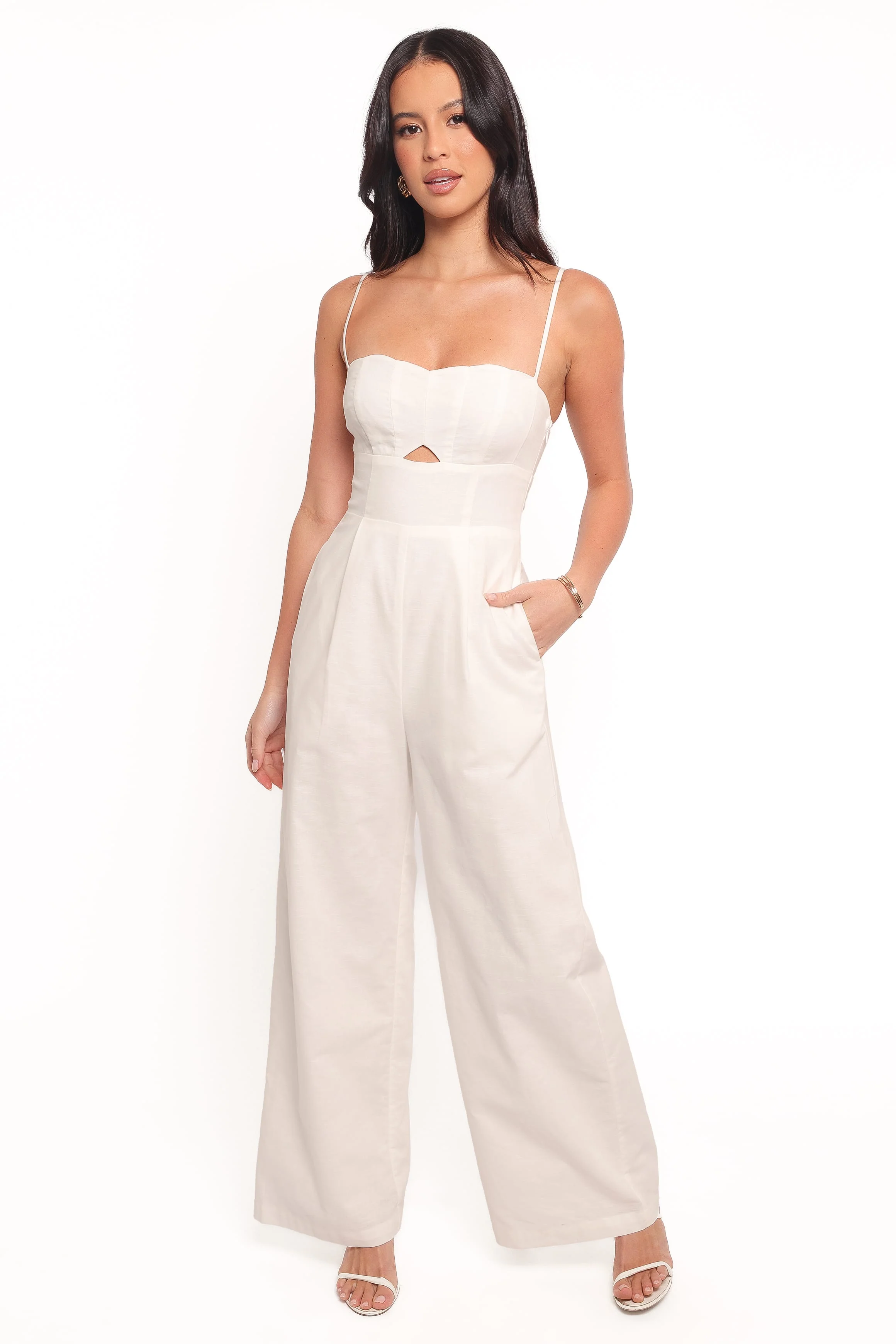 Metra Scalloped Jumpsuit - White - Image 2