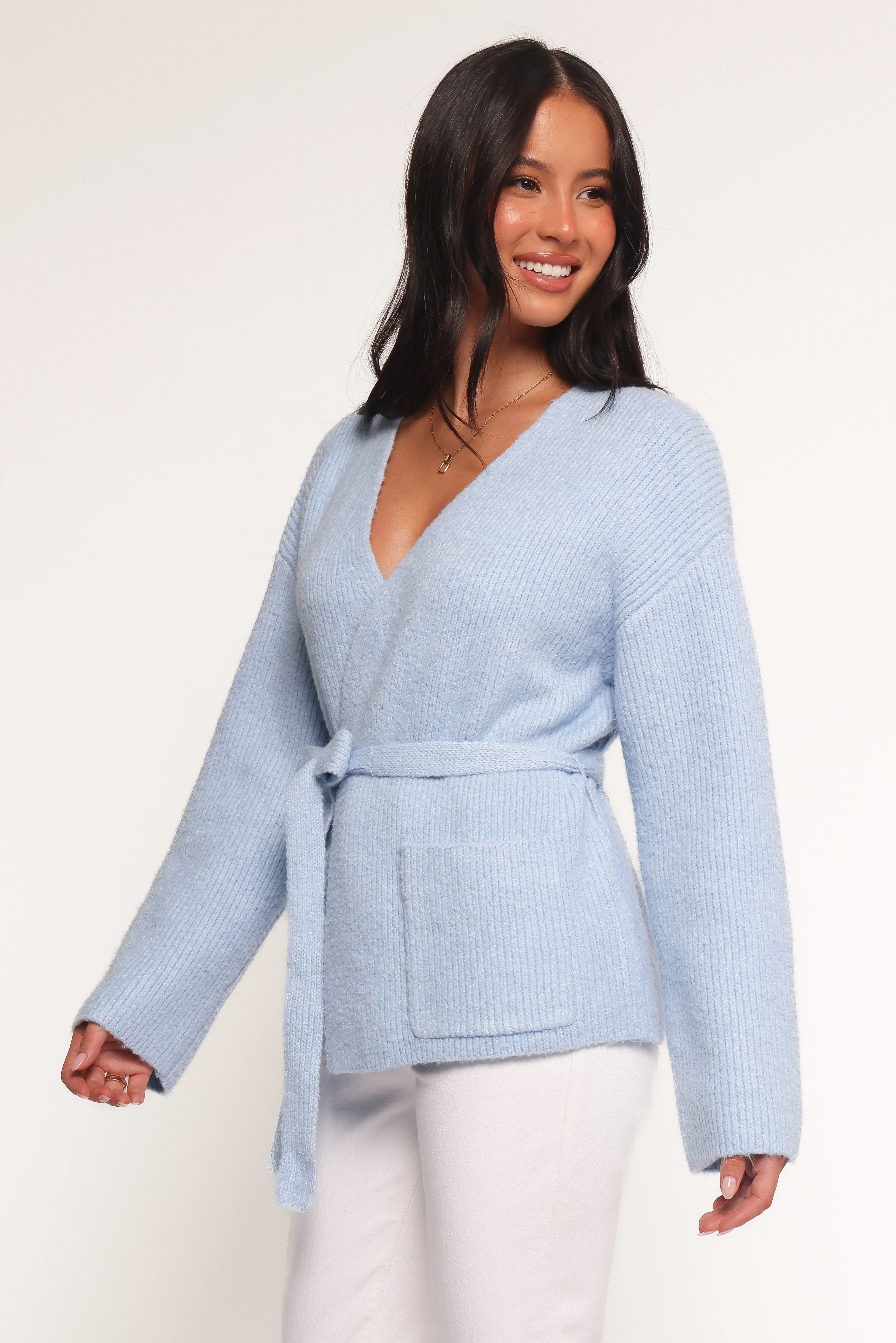 Mika Wrap Cardigan - Blue - Image 4