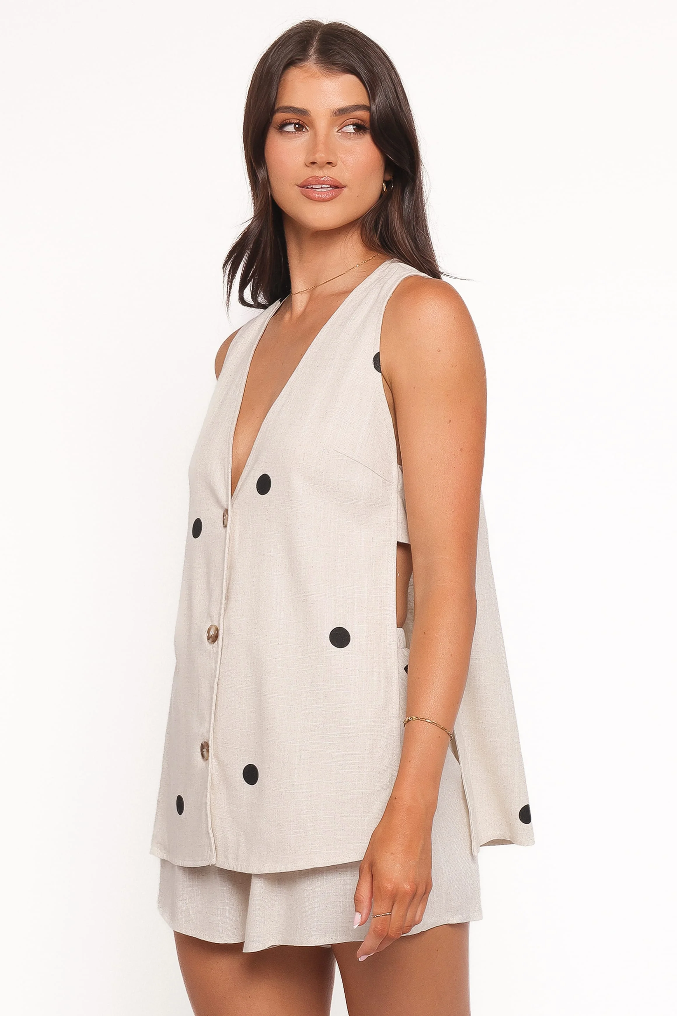 Miller Short Set - Beige Polka Dot - Image 3