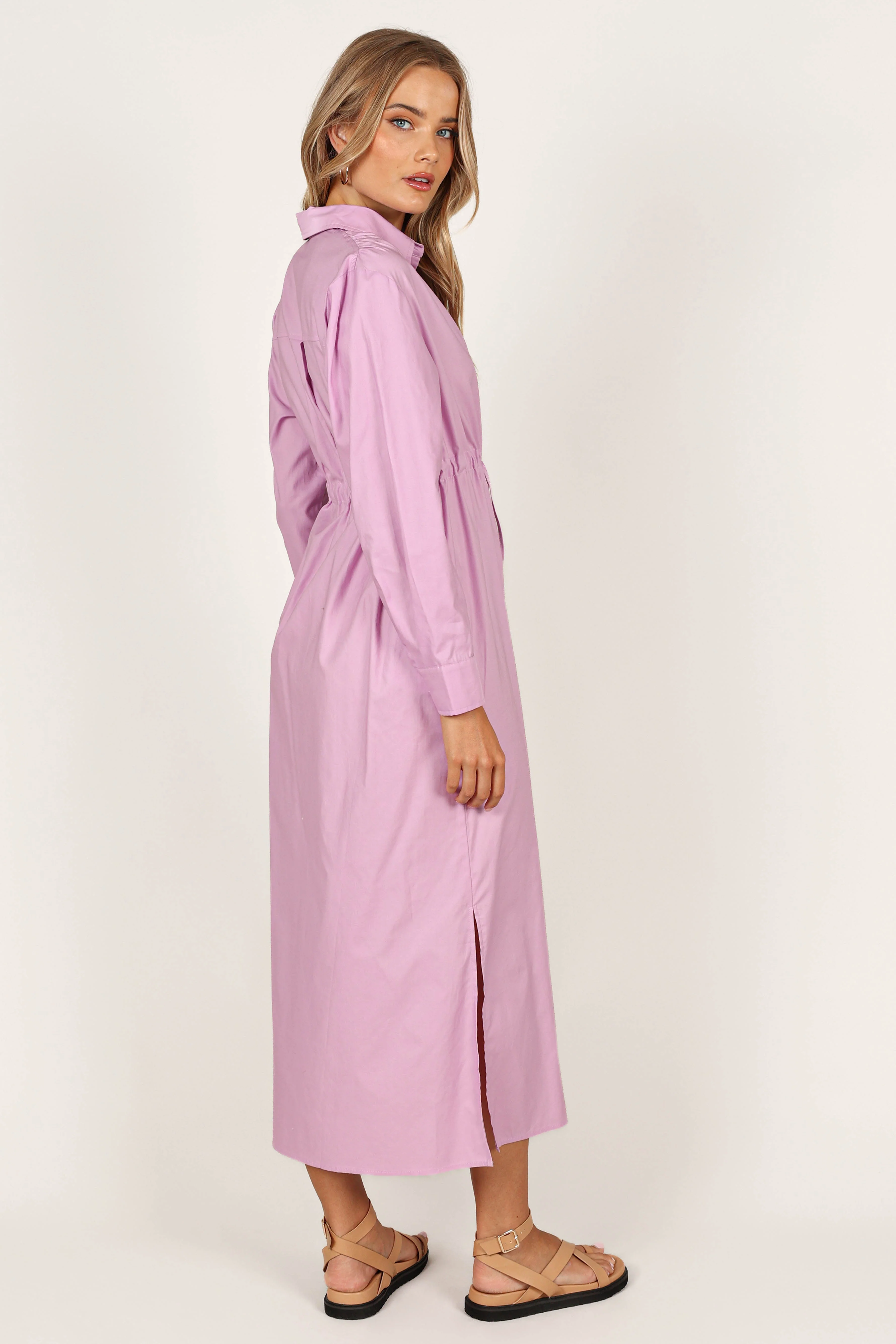 Milly Long Sleeve Maxi Dress - Lilac - Image 7