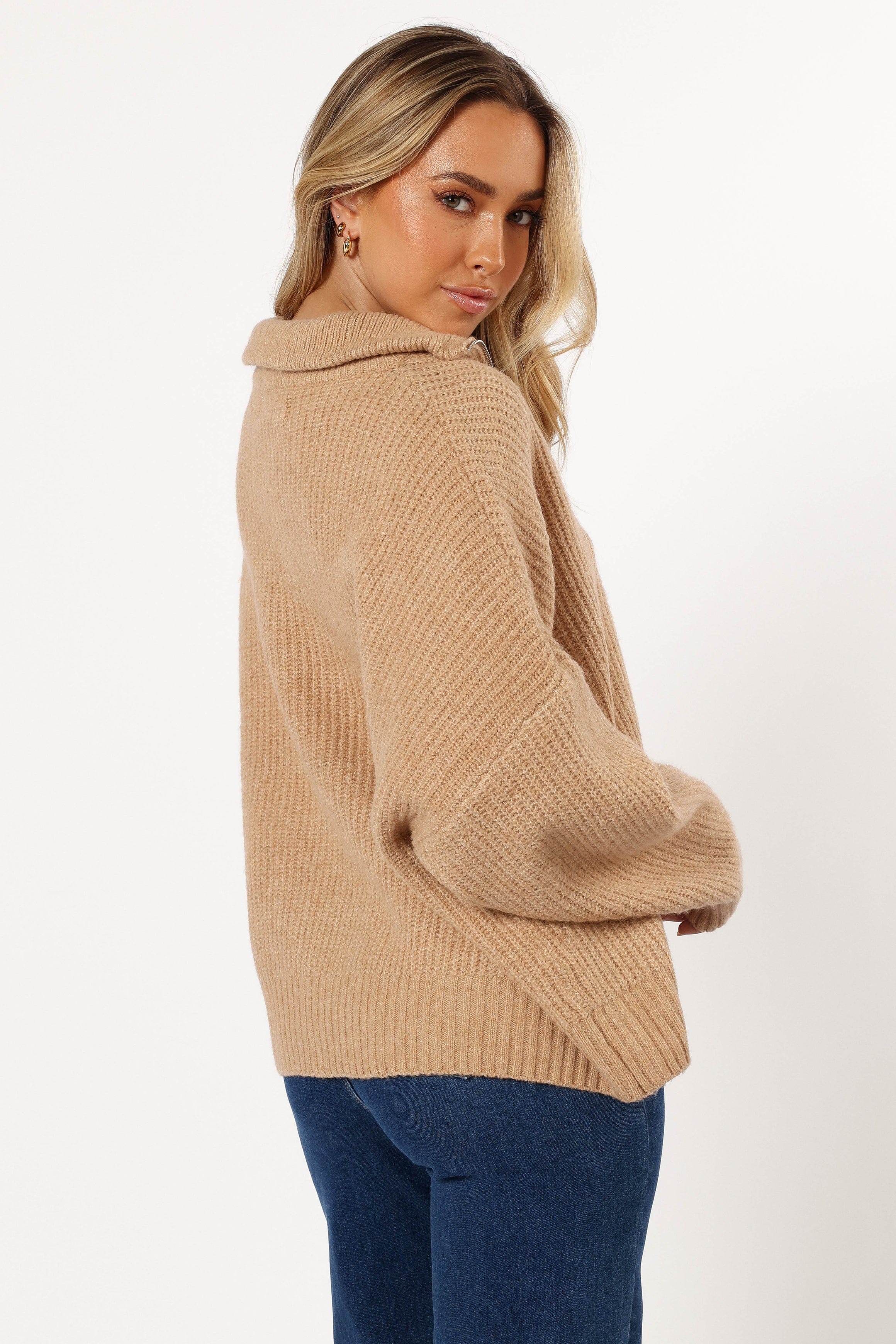 Miranda Knit Sweater - Beige - Image 6