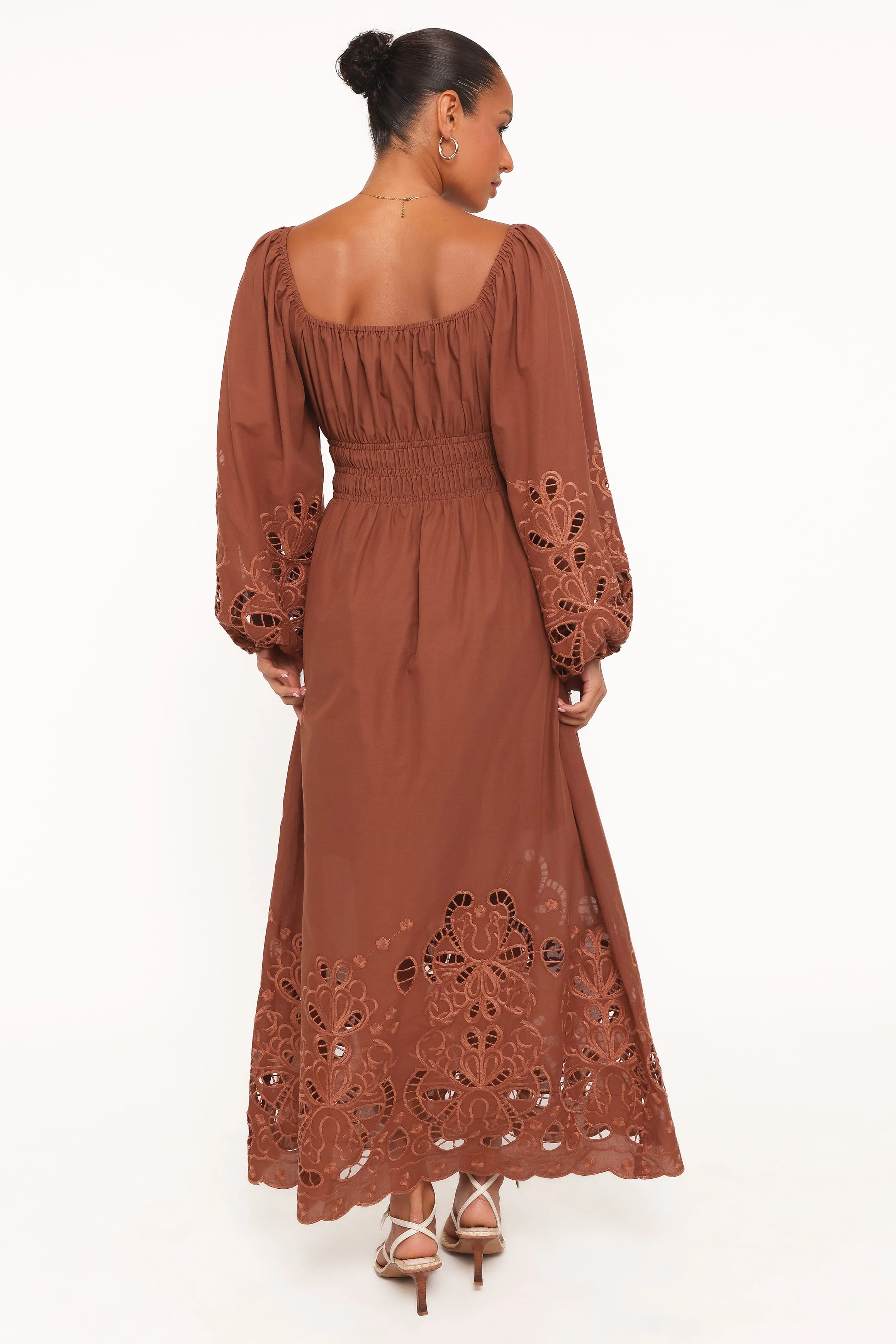 Mirren Midi Dress - Chocolate Brown - Image 3