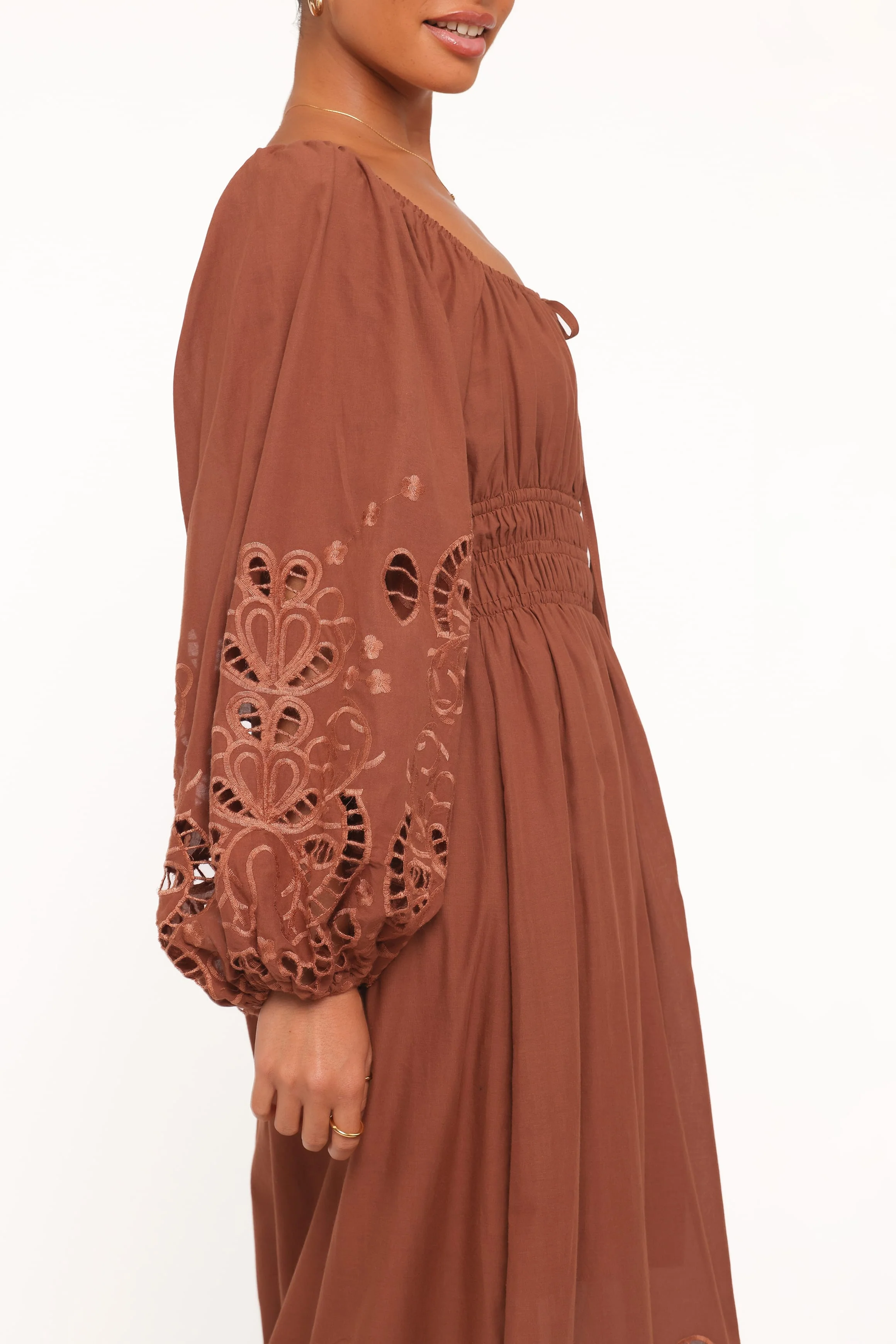 Mirren Midi Dress - Chocolate Brown - Image 5