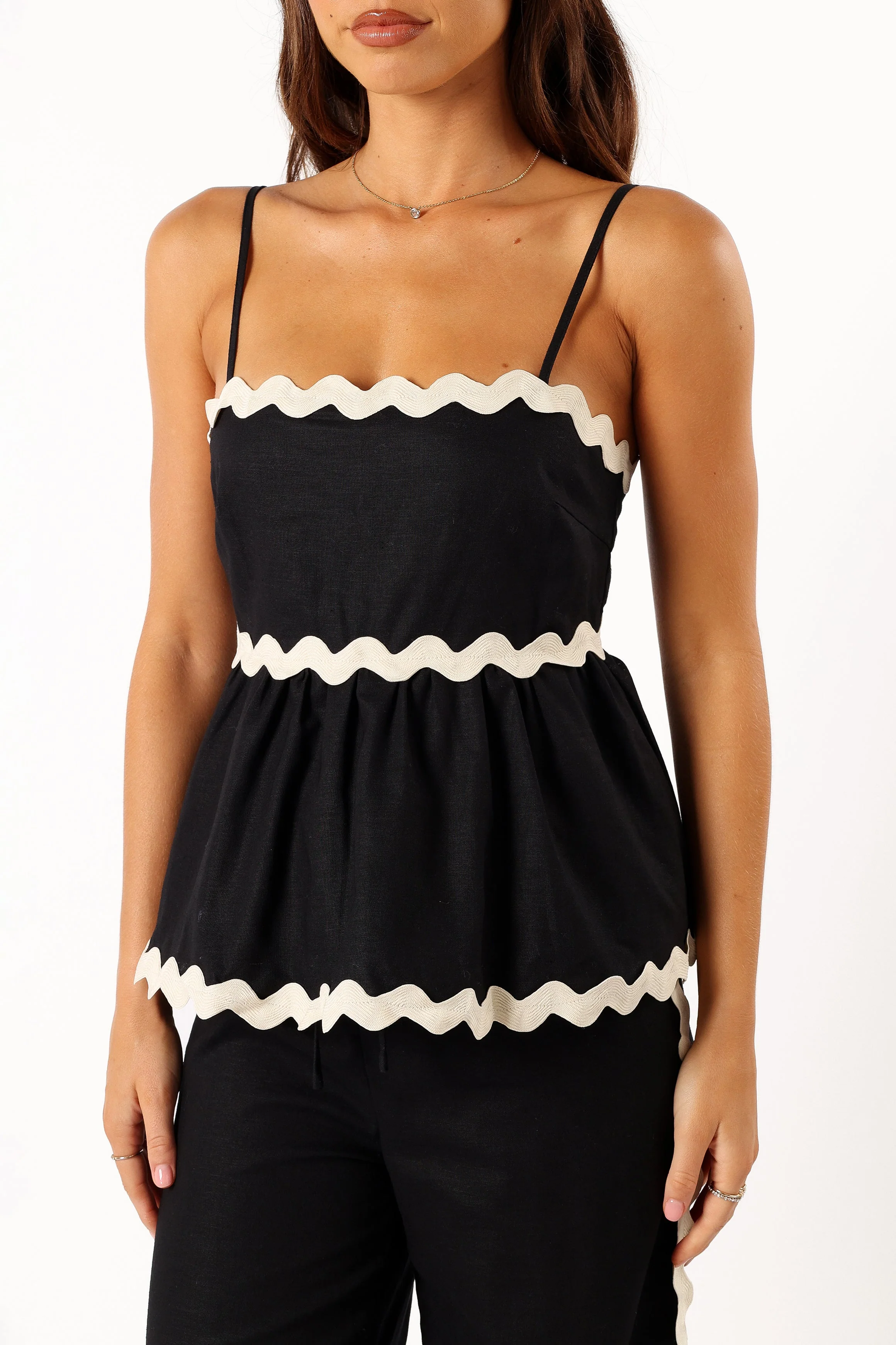 Mollymook Top - Black Cream - Image 6