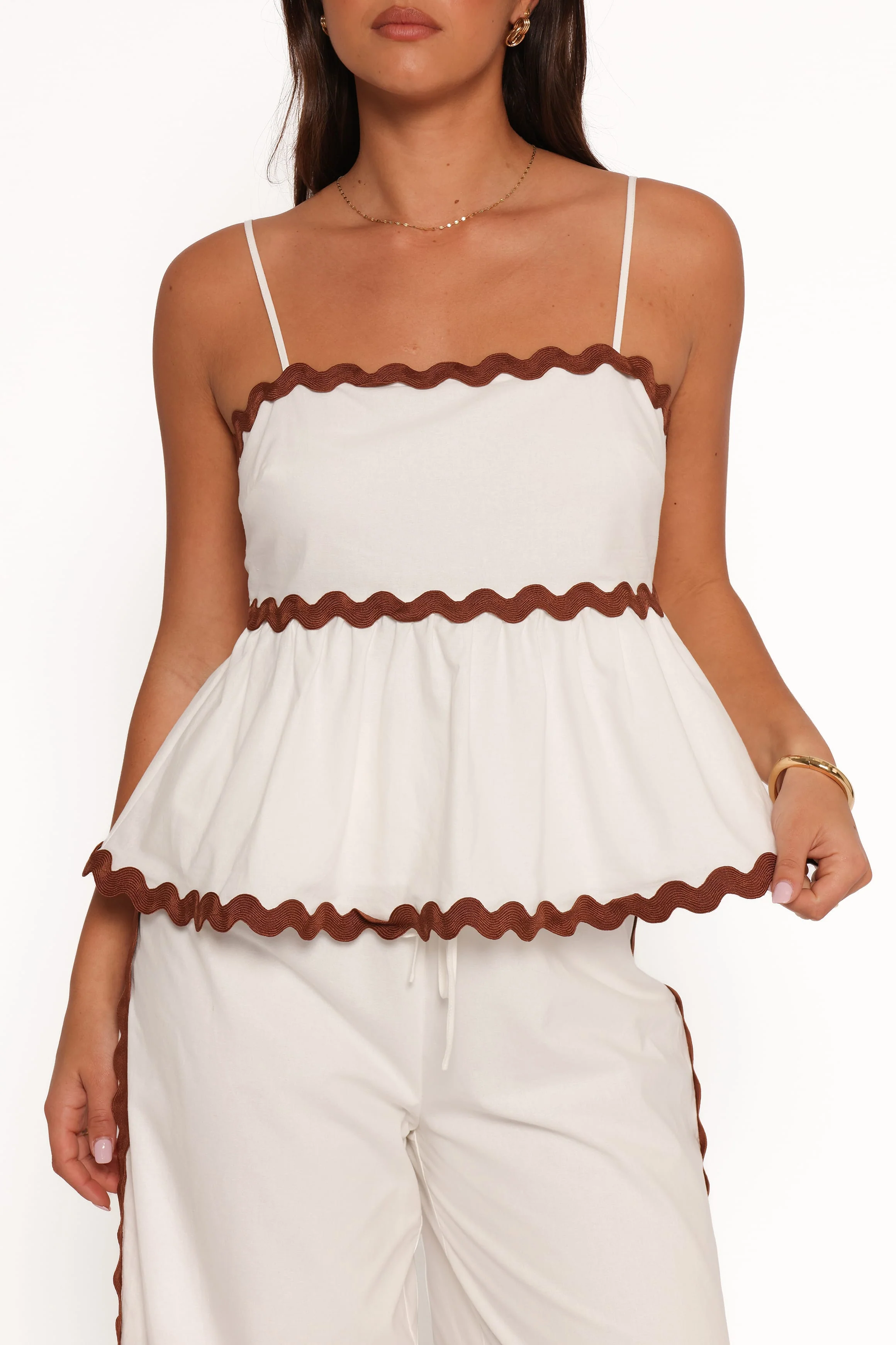 Mollymook Top - White Tan - Image 8