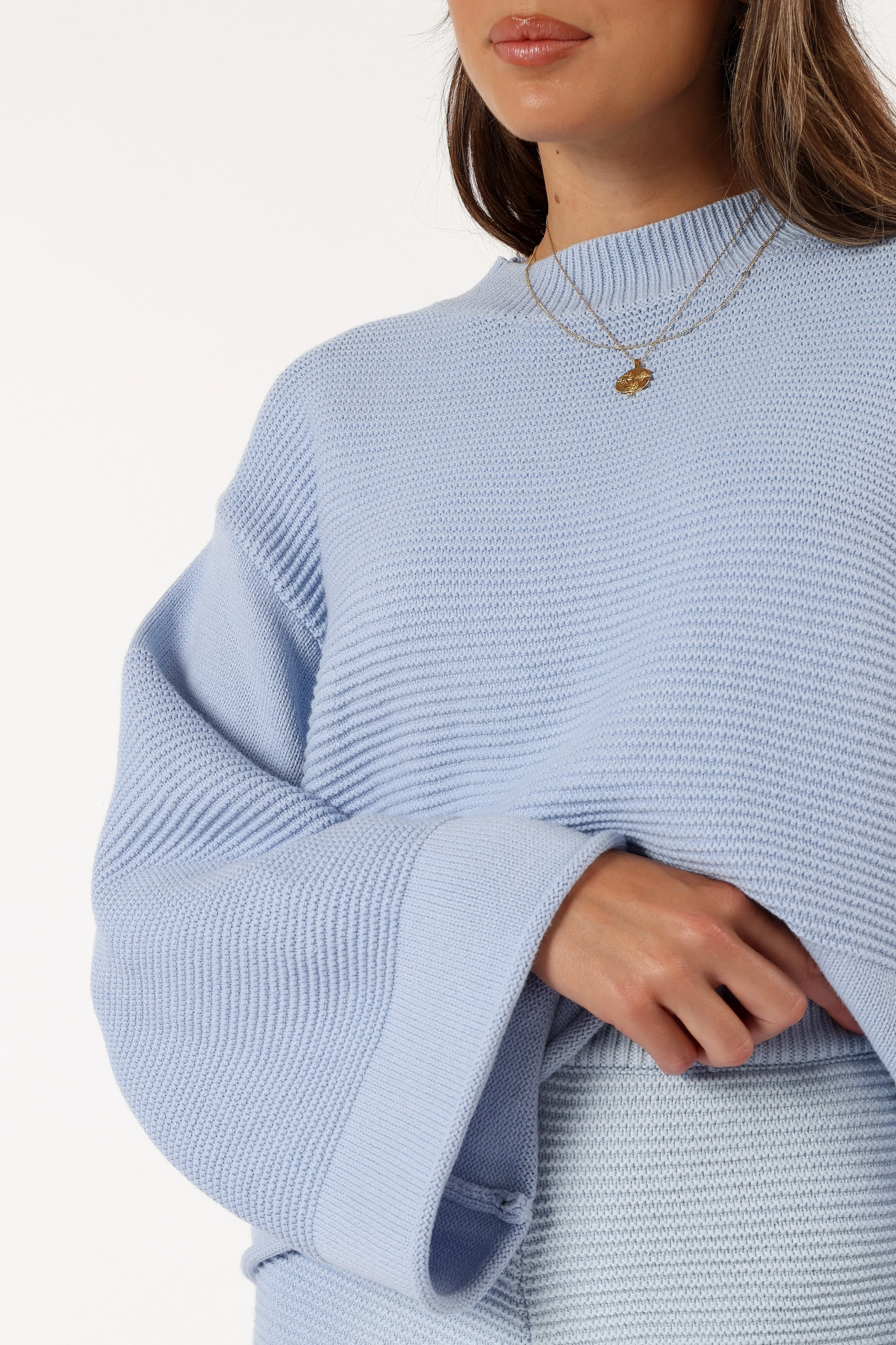 Myna Knit Sweater - Blue - Image 3