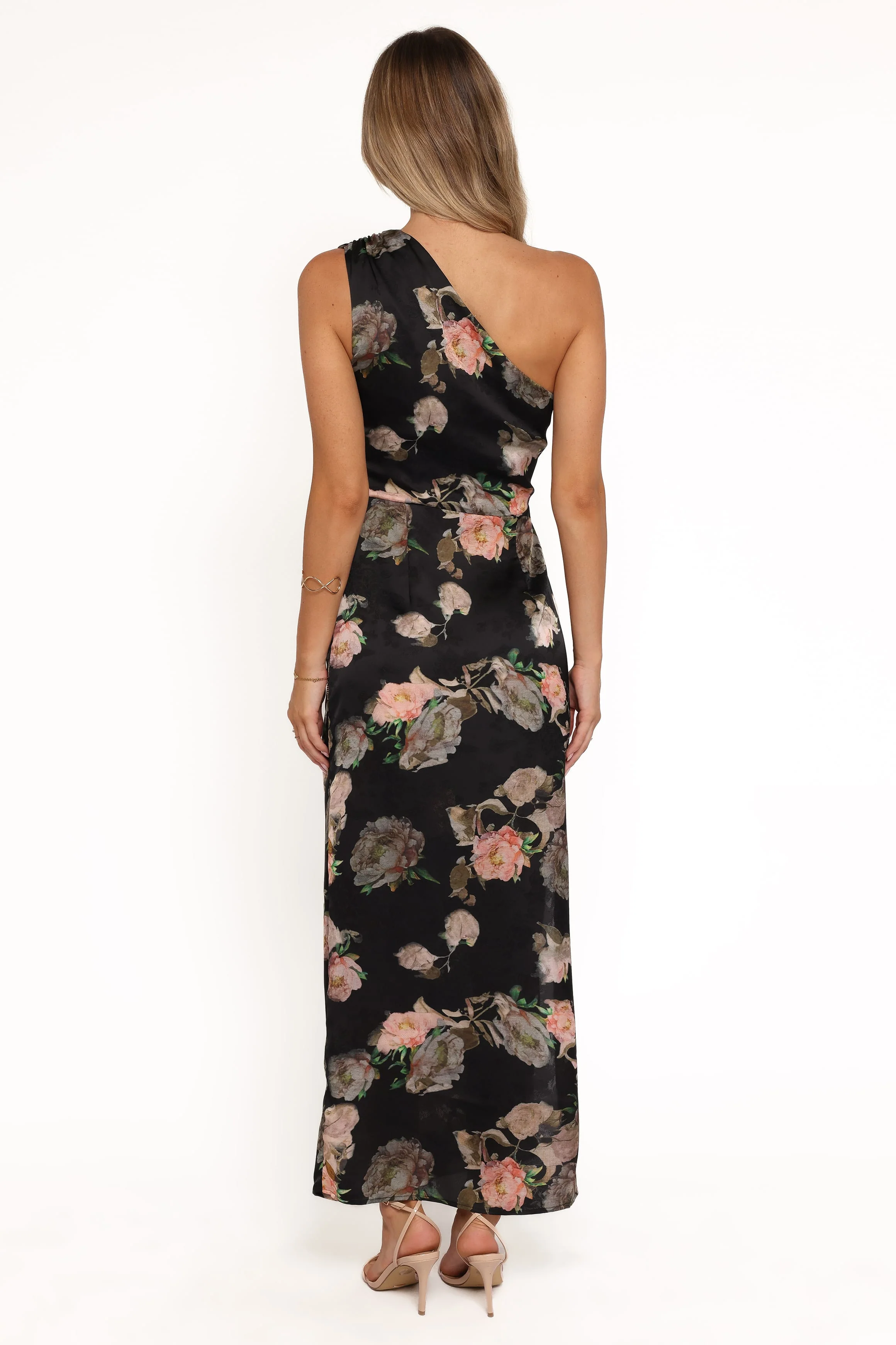 Nadia One Shoulder Maxi Dress - Blurred Floral - Image 5