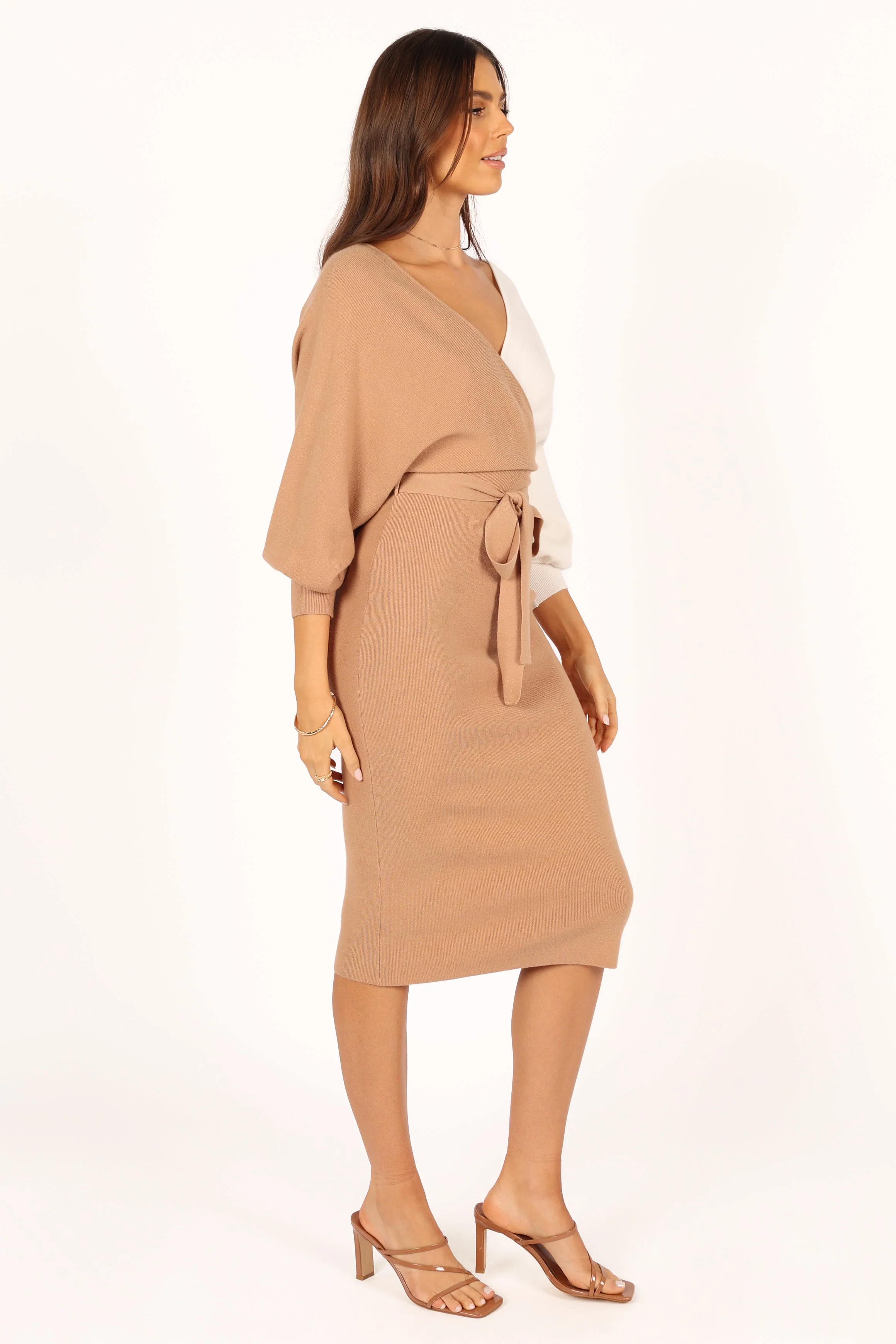 Nate Dress - Beige/White - Image 7