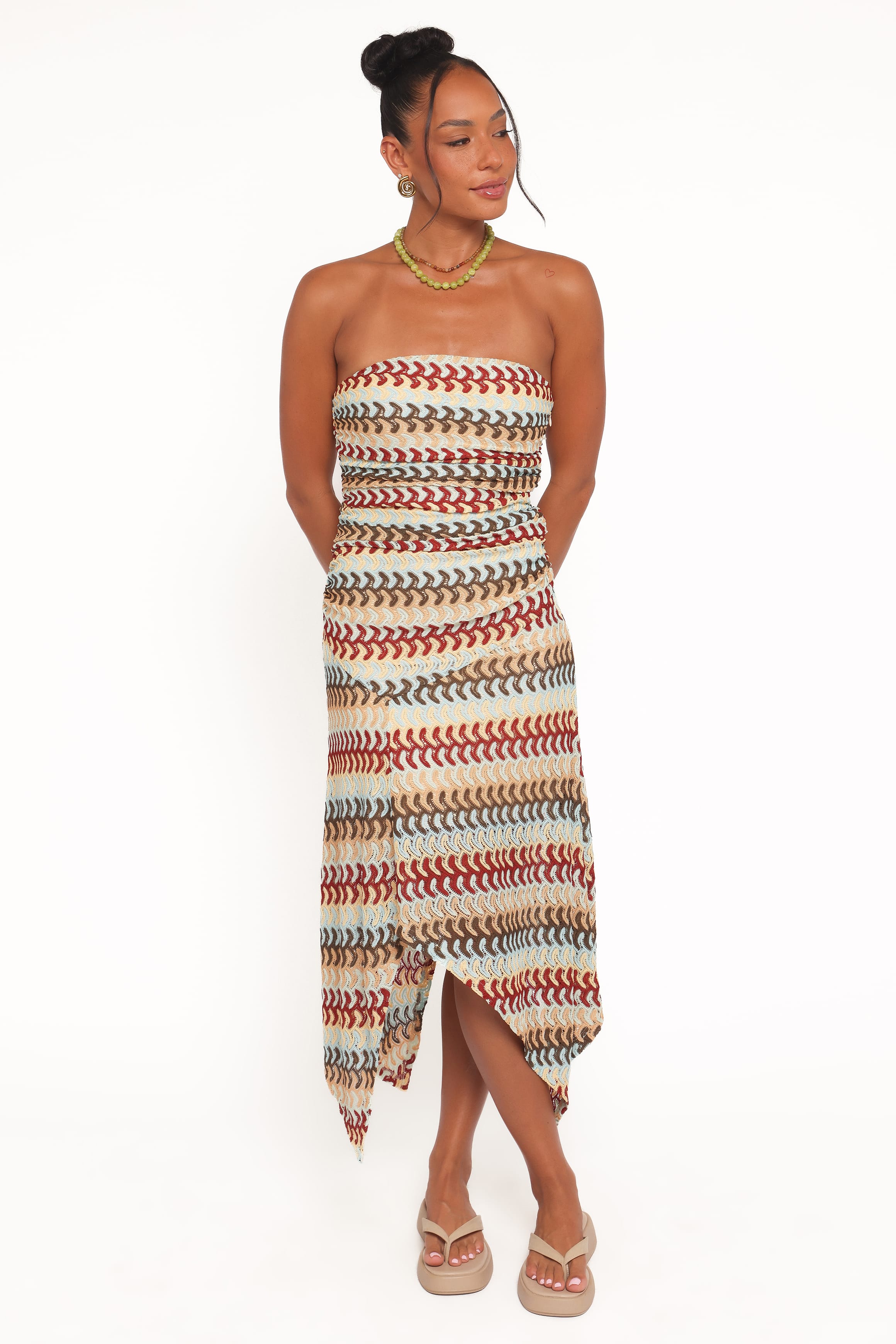 Navia Midi Dress - Multi Stripe - Image 2