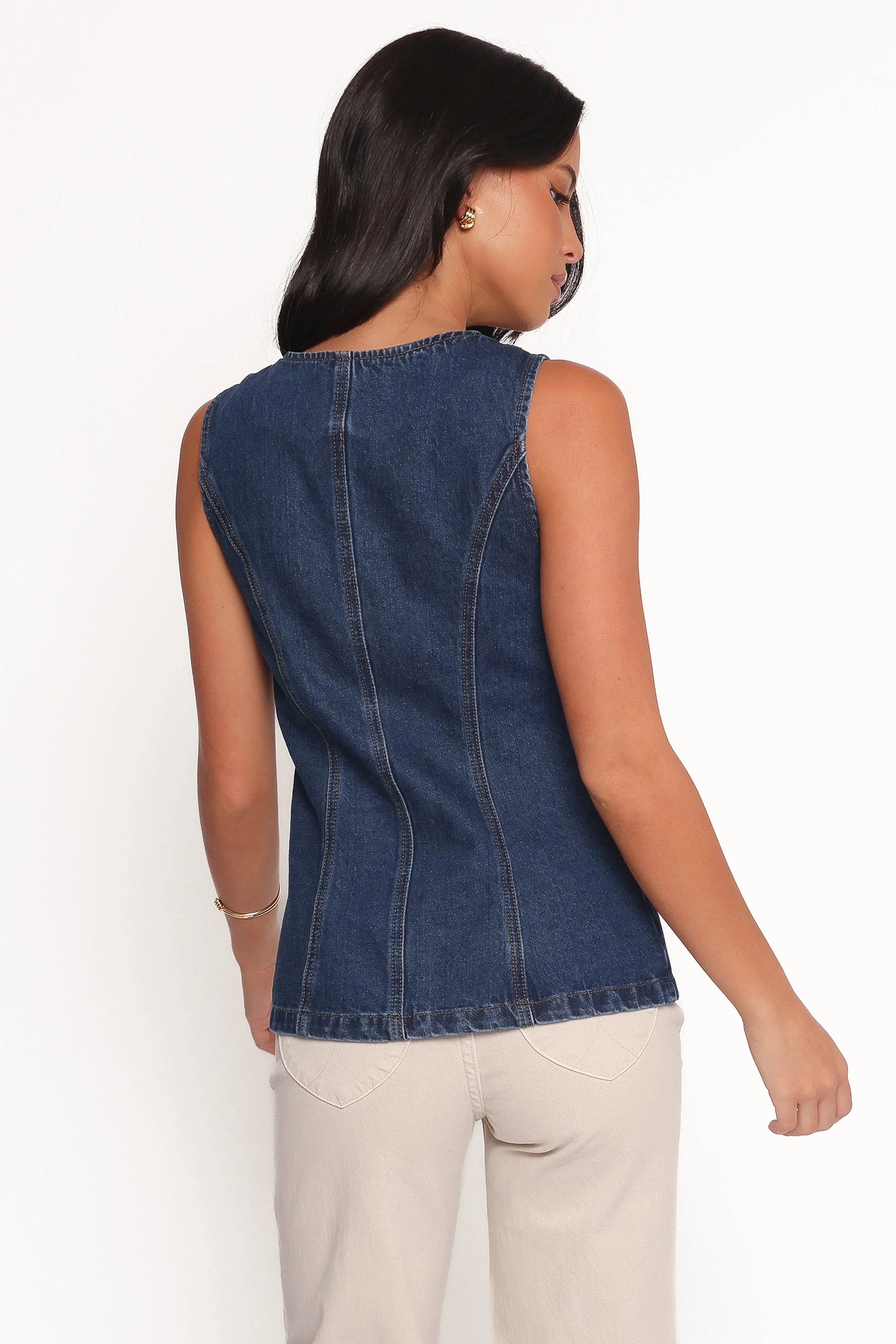 Nessa Denim Vest - Blue - Image 5