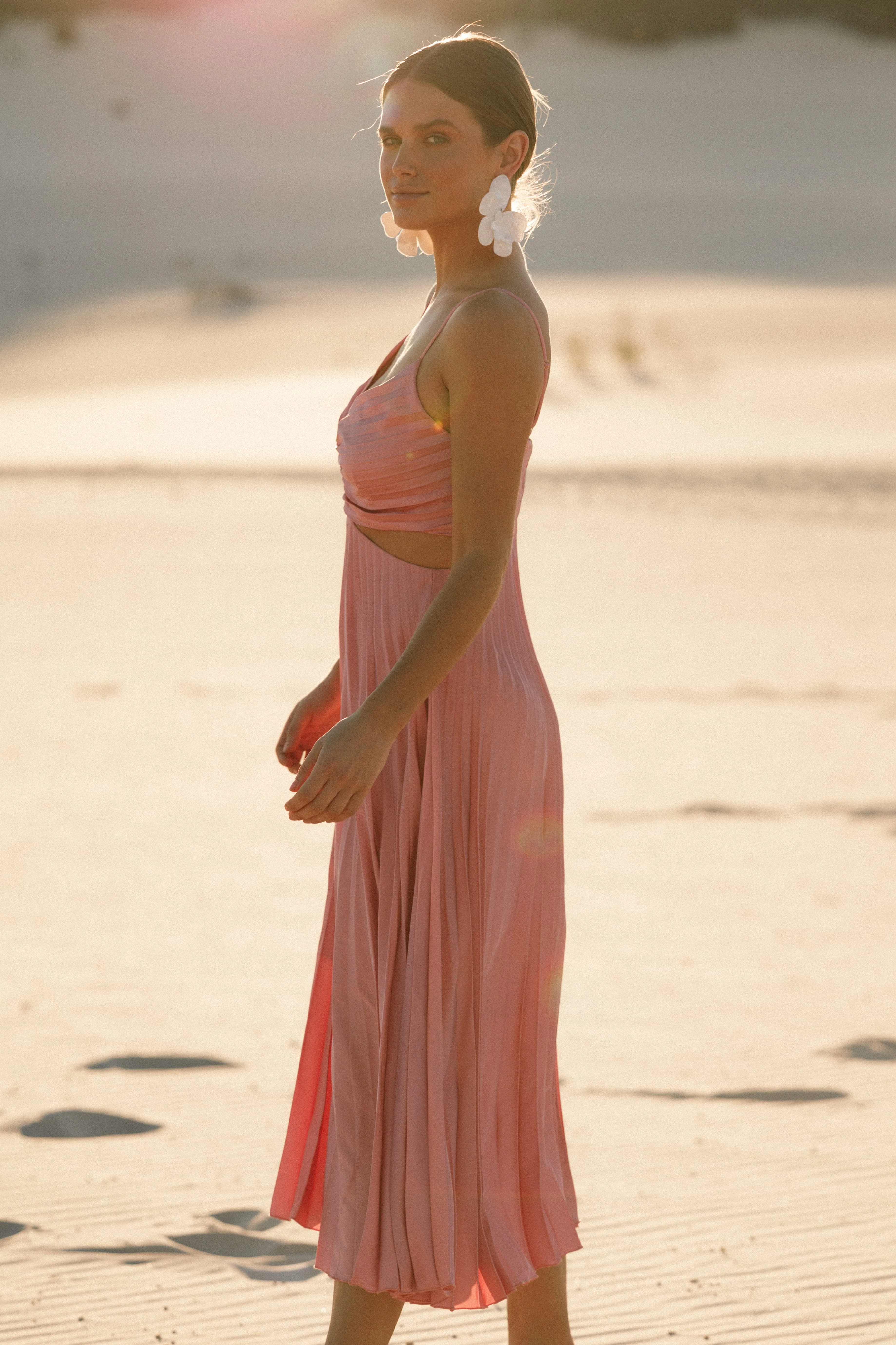 Niamh Midi Dress - Poppy Pink - Image 9