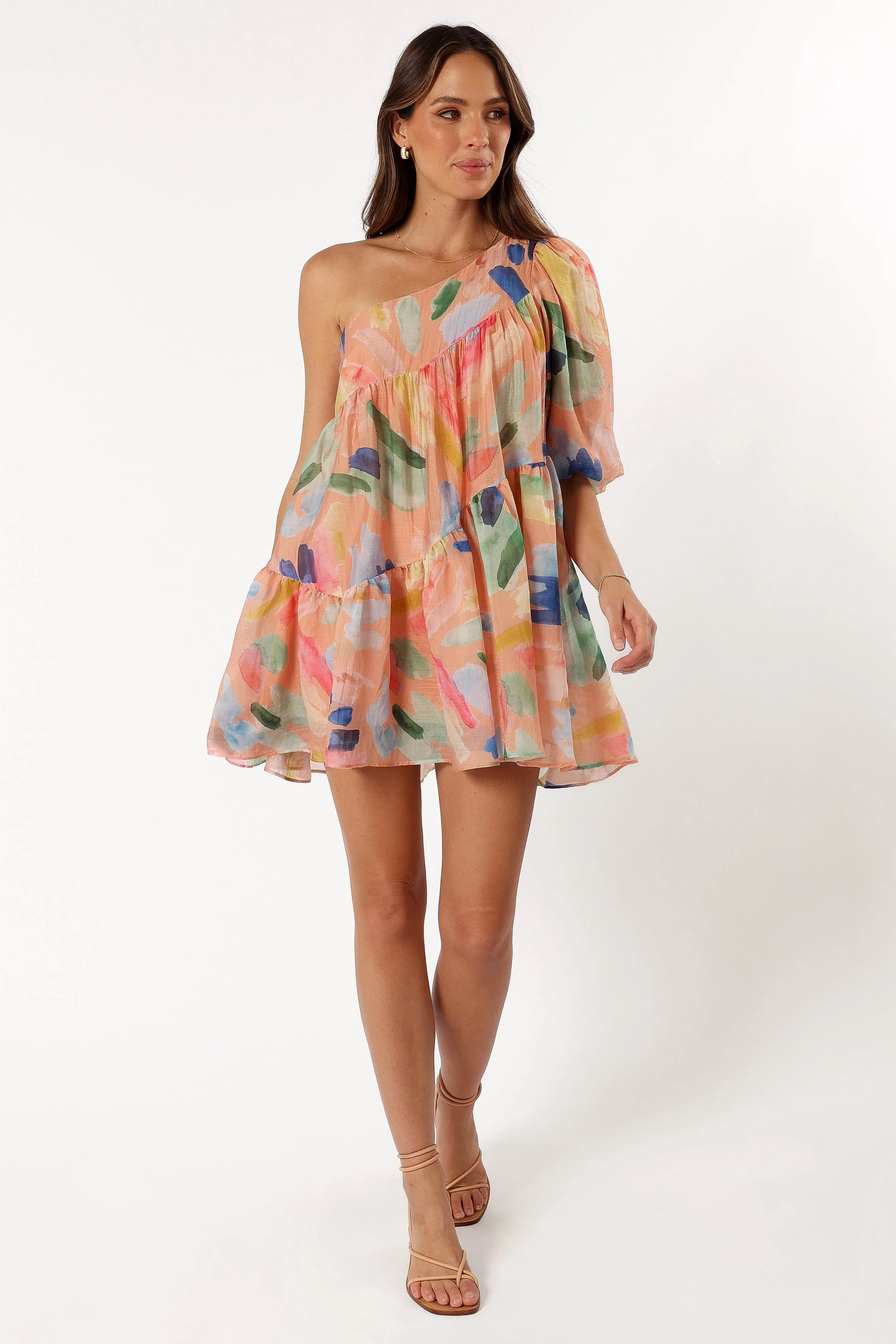Nida One Shoulder Dress - Multi - Image 7