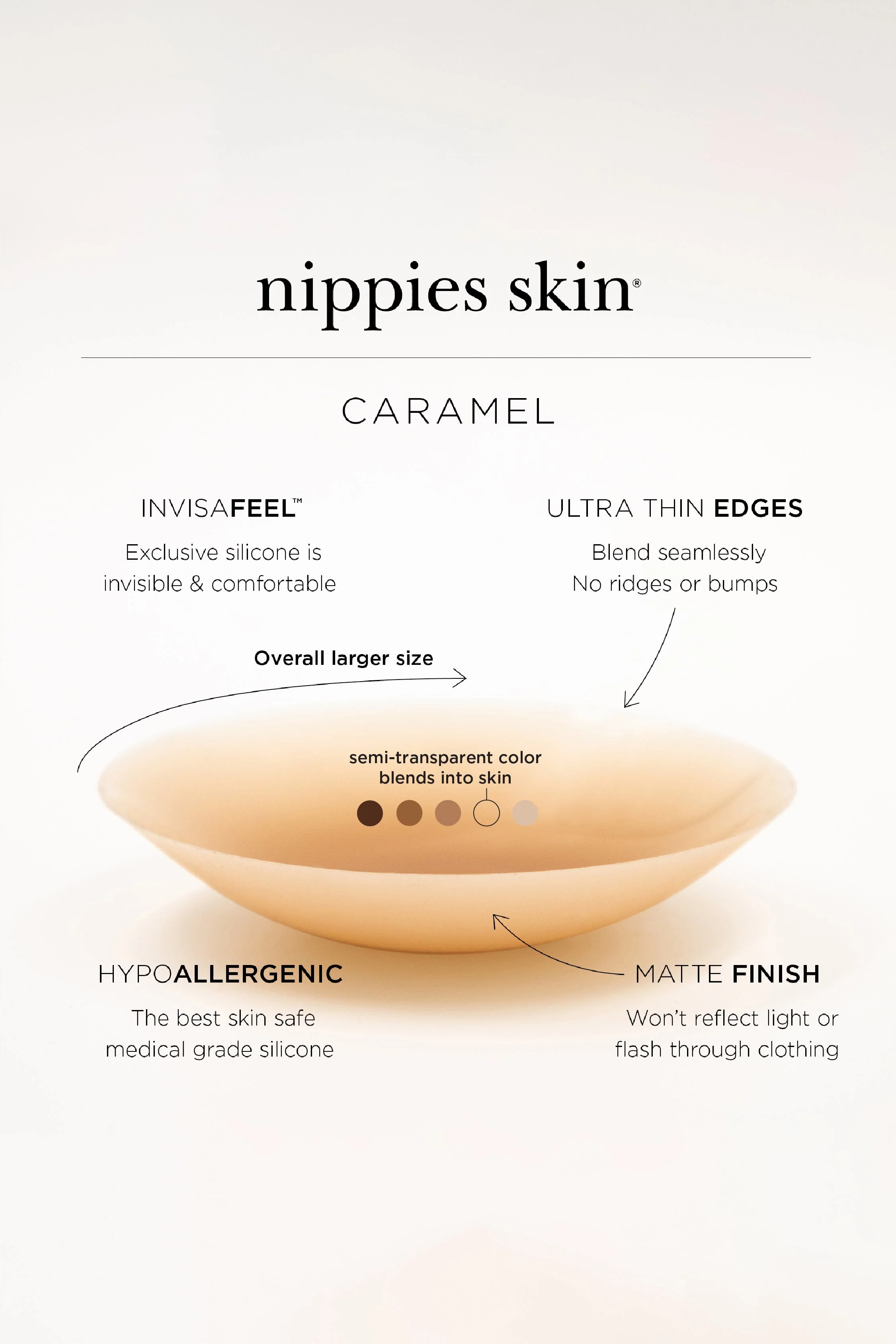 Nippies Non-Adhesive No-Show Inserts - Caramel - Image 3