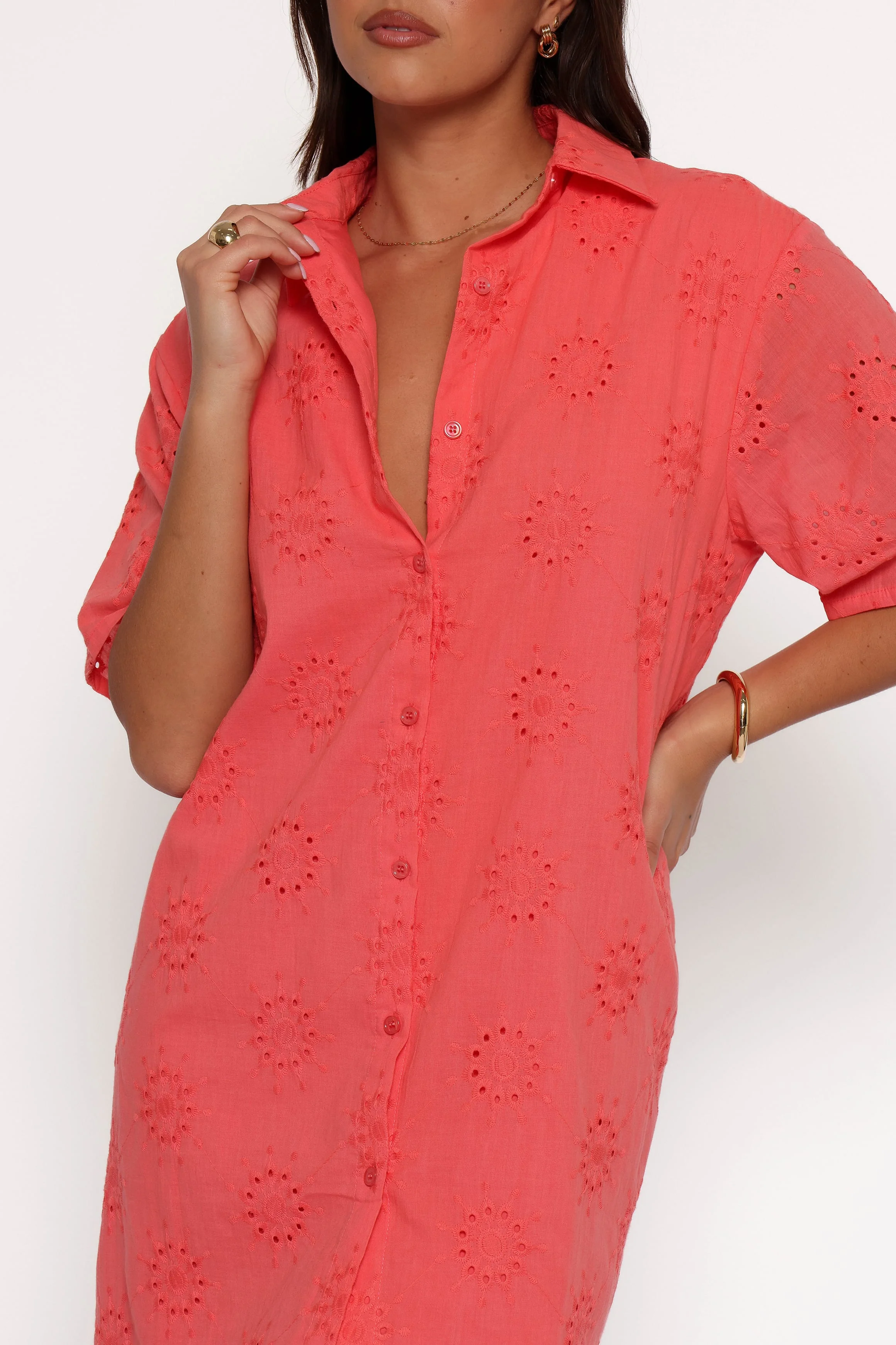 Norah Mini Dress - Coral - Image 7