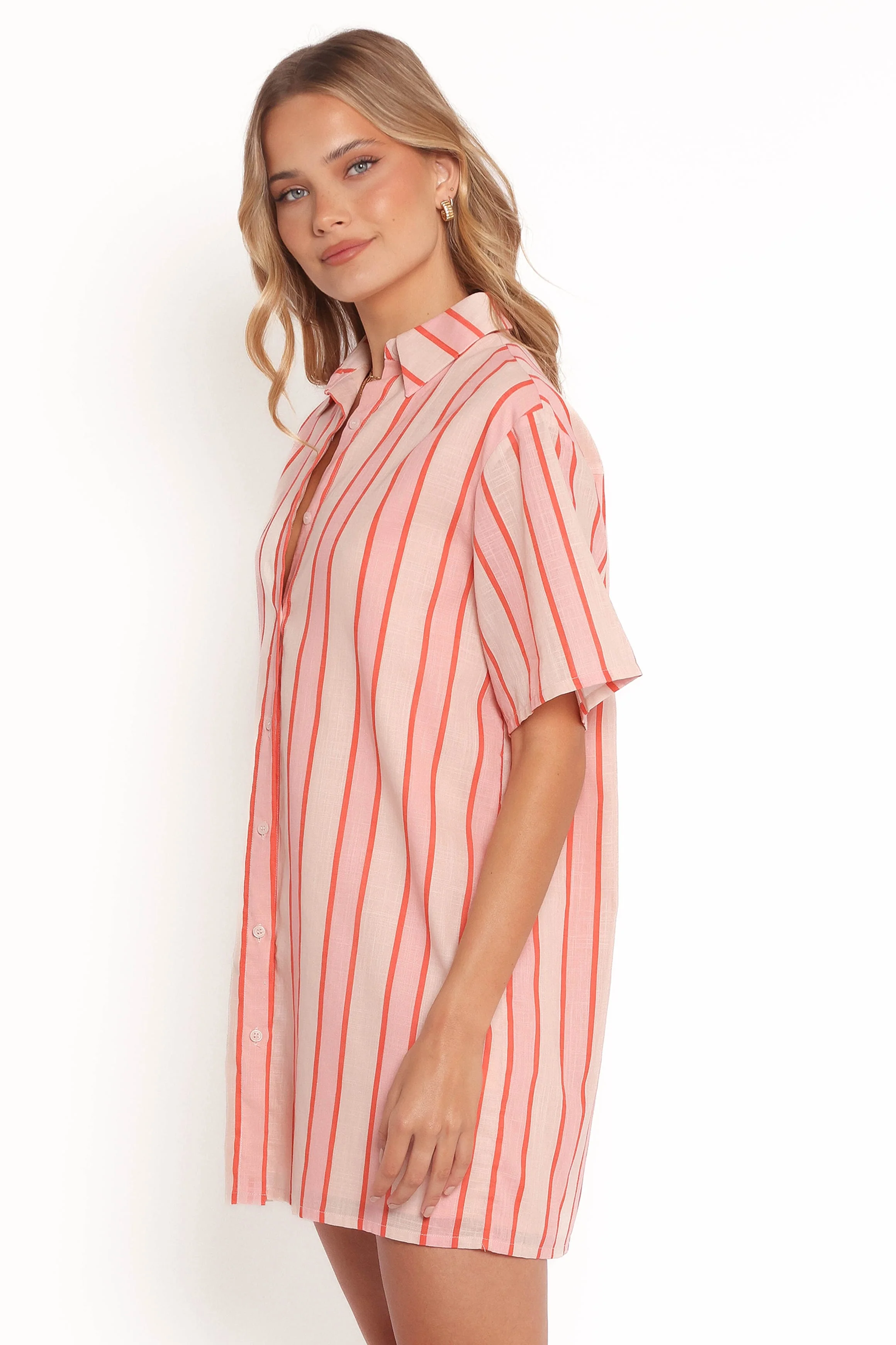 Norah Mini Dress - Pink Stripe - Image 5
