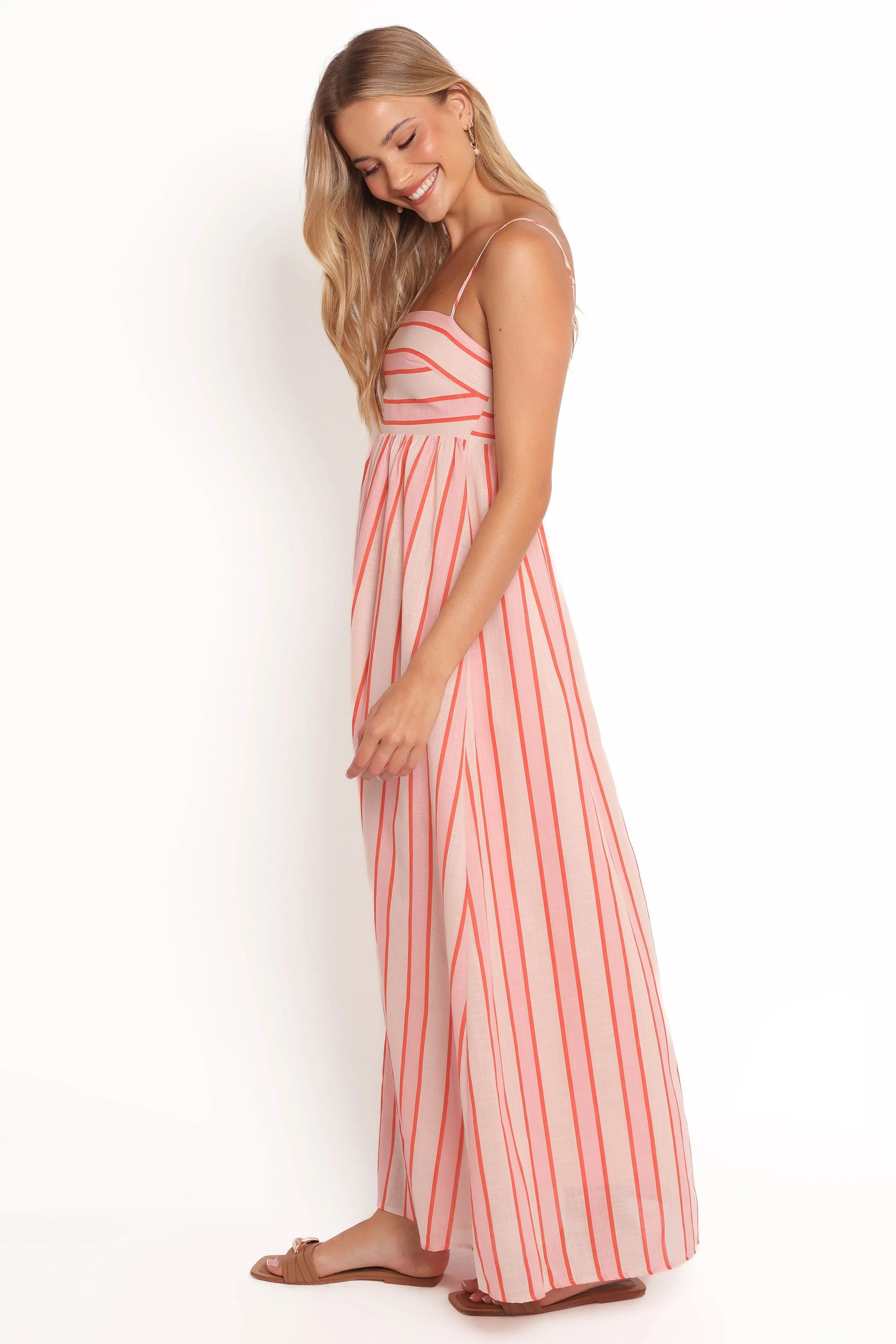 Odessa Maxi Dress - Pink Stripe - Image 3
