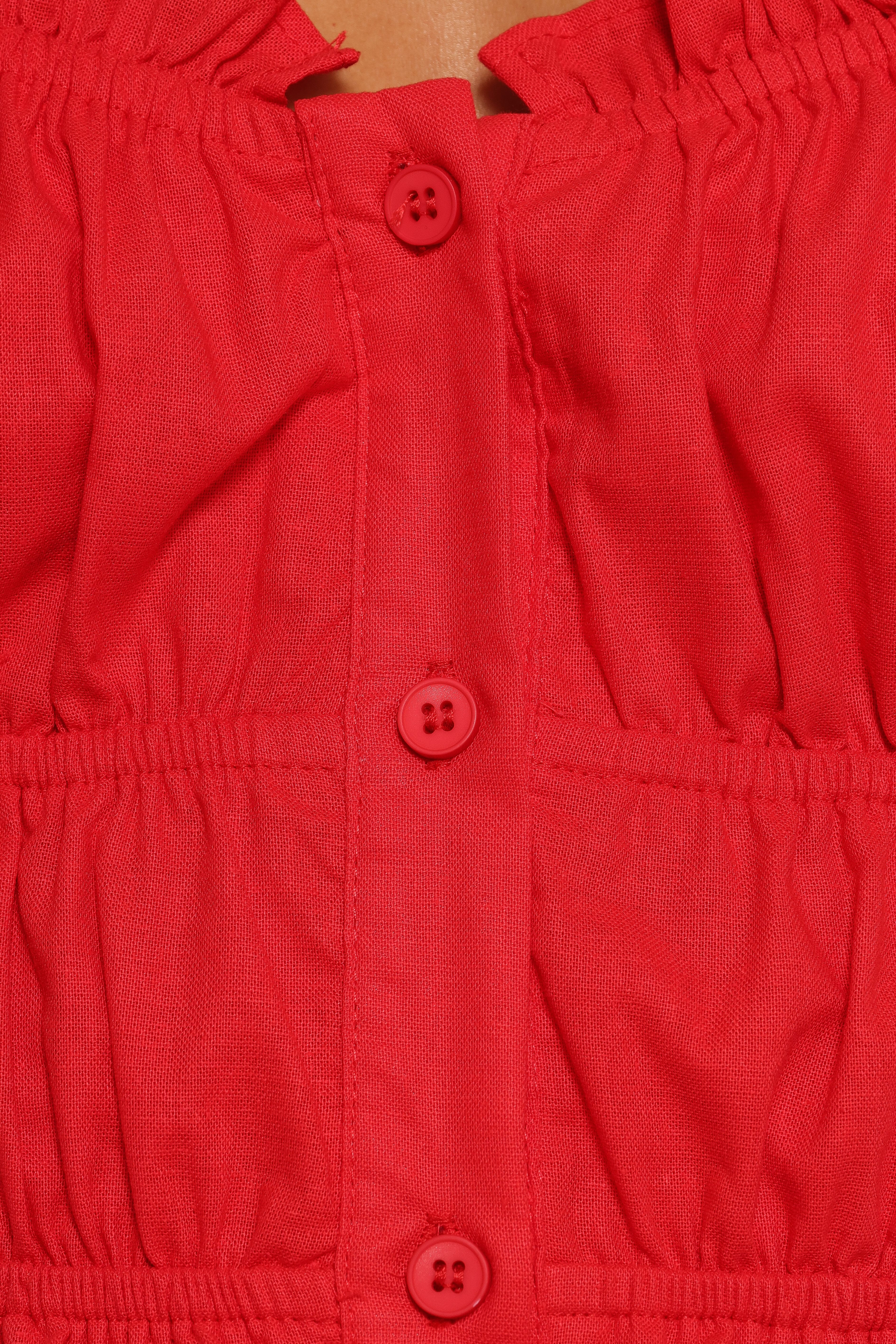 Olivia Mini Dress - Red - Image 7