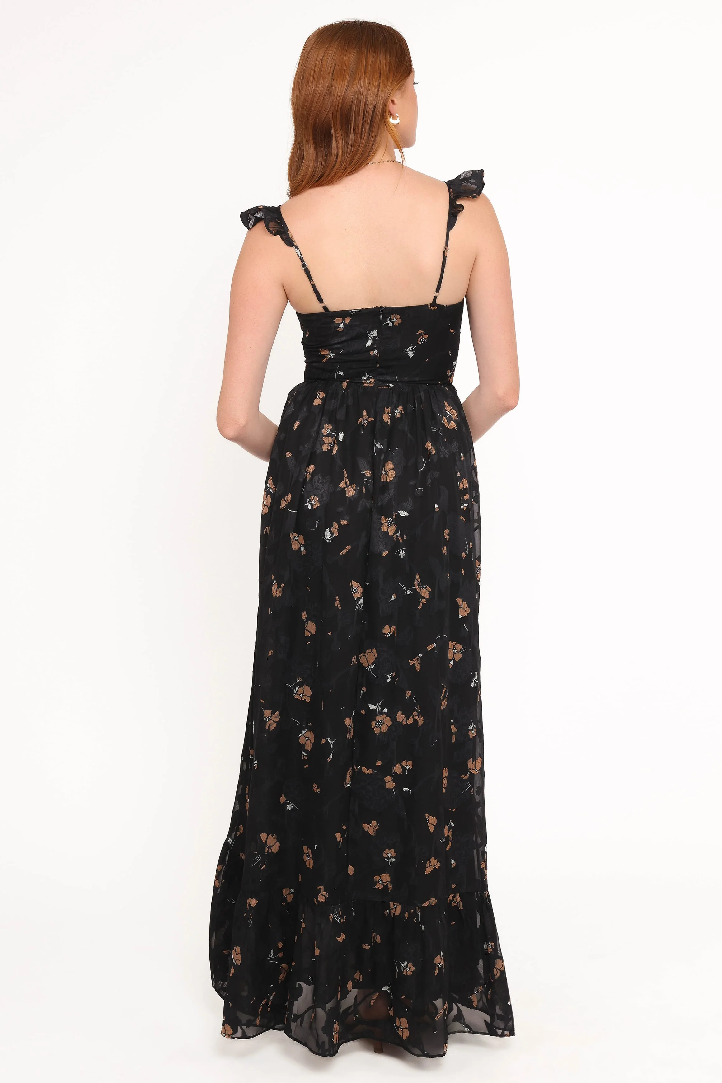 Orielle Maxi Dress - Black/Beige Floral - Image 4