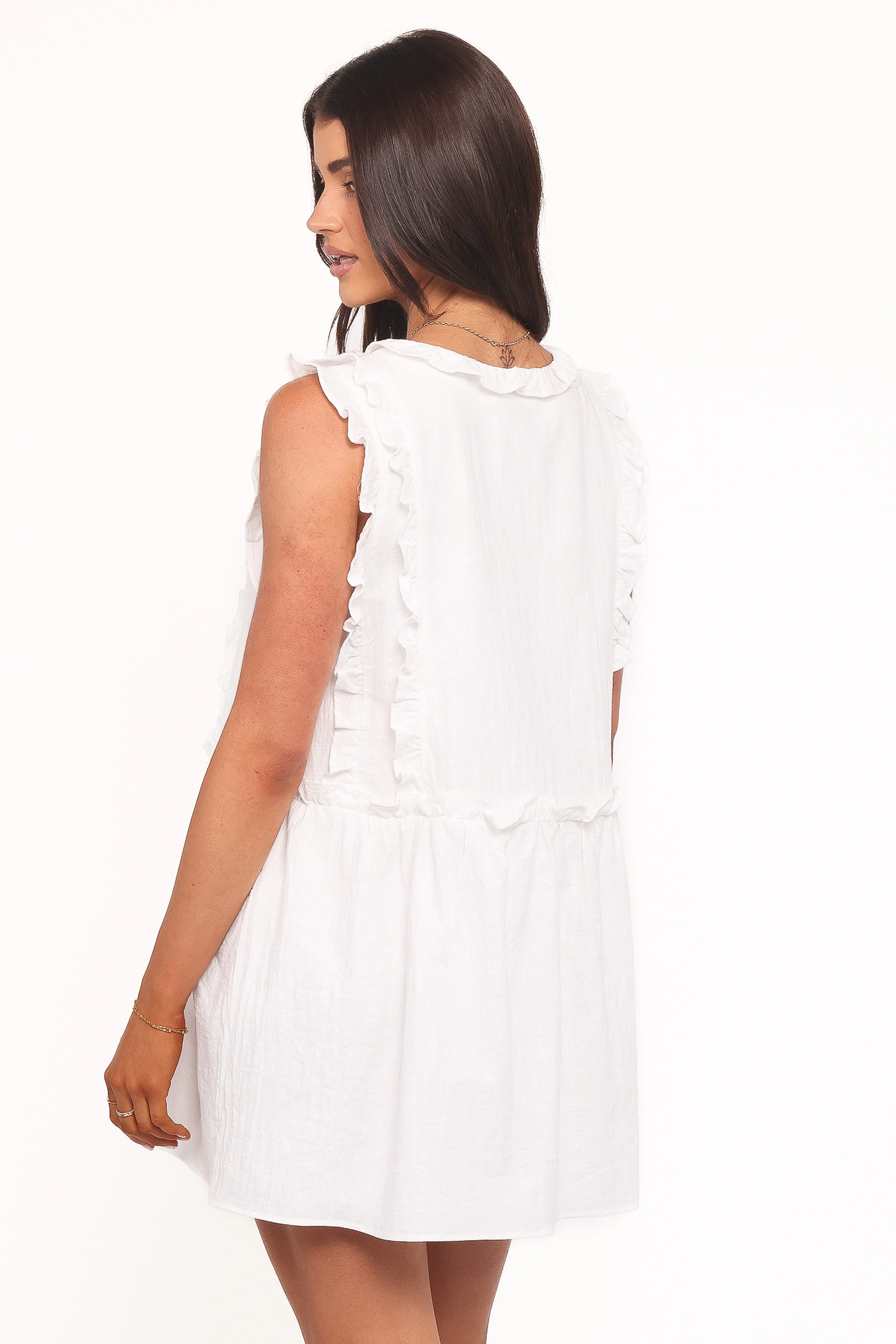Orlia Mini Dress - White - Image 4