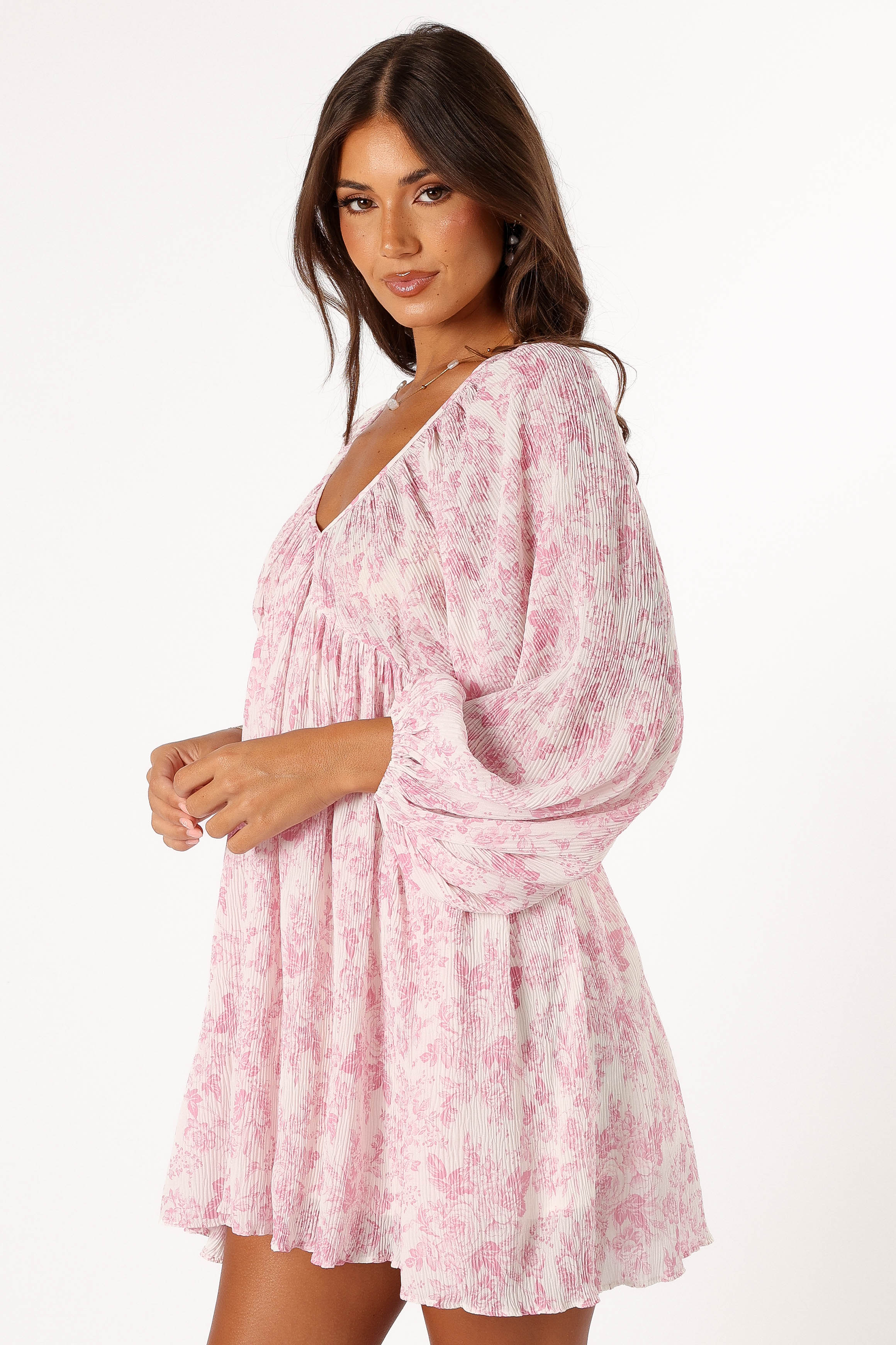 Paris Long Sleeve Dress - Pink - Image 2