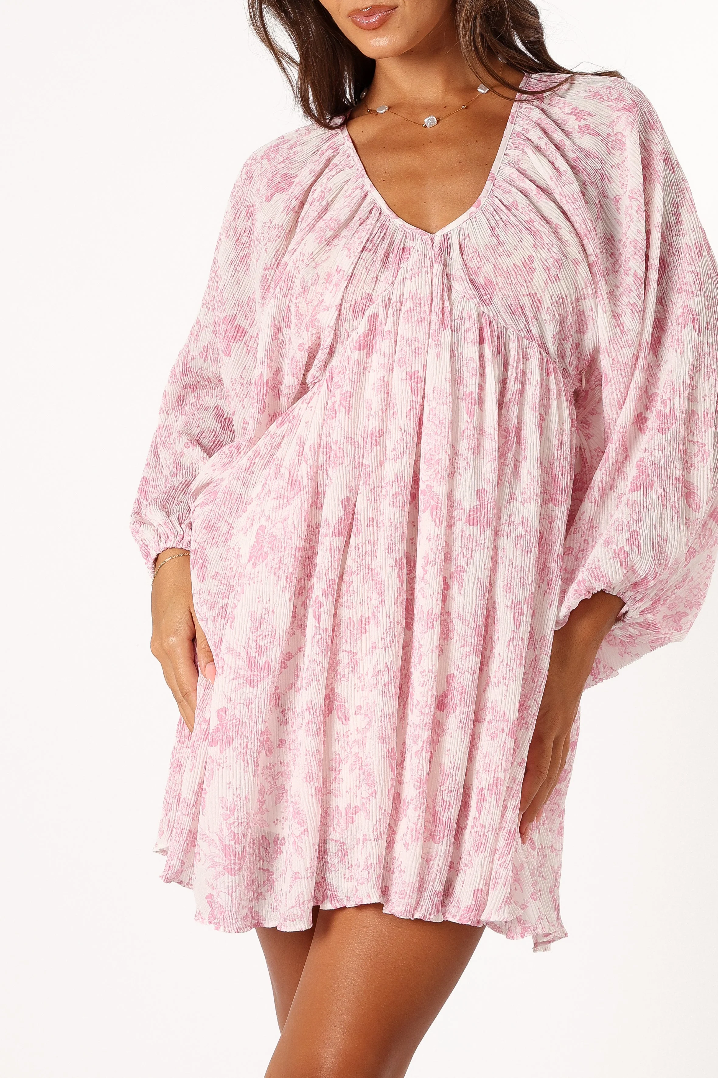 Paris Long Sleeve Dress - Pink - Image 6