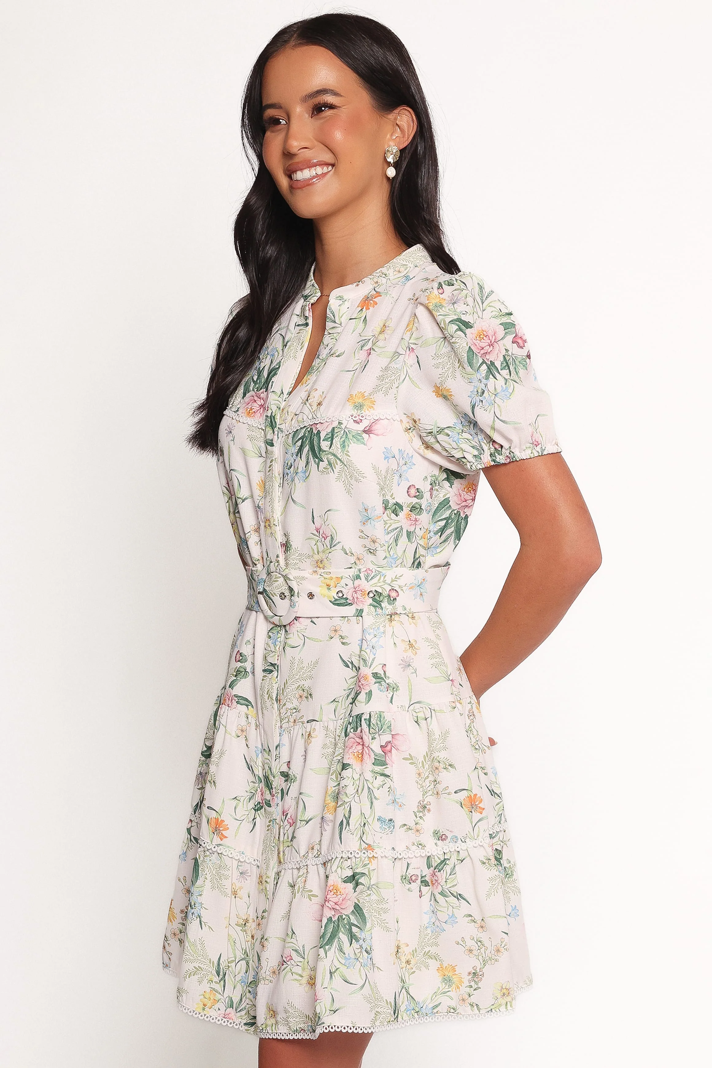 Paula Mini Dress - Multi Floral - Image 3
