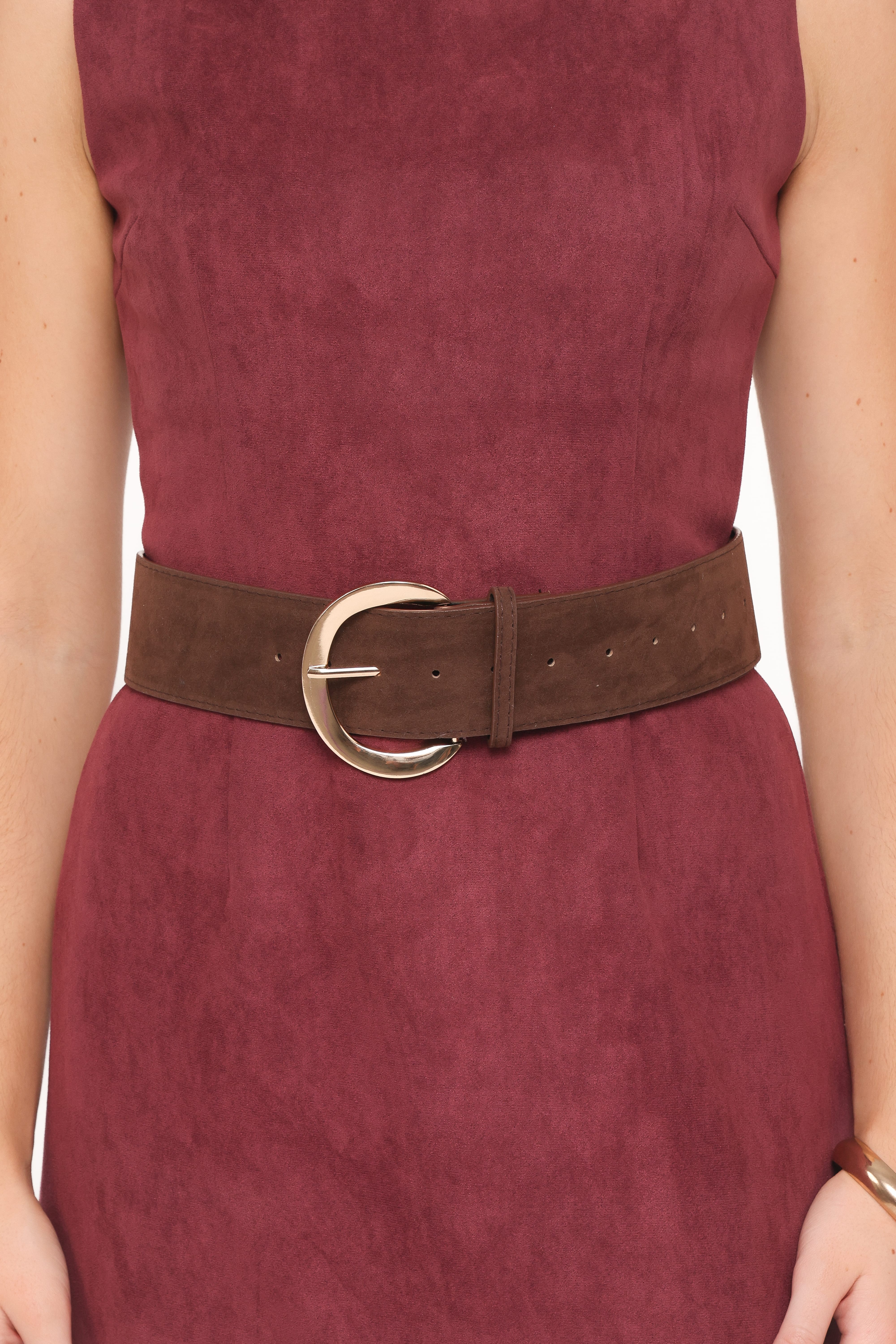 Paulina Suede Belt - Chocolate - Image 3