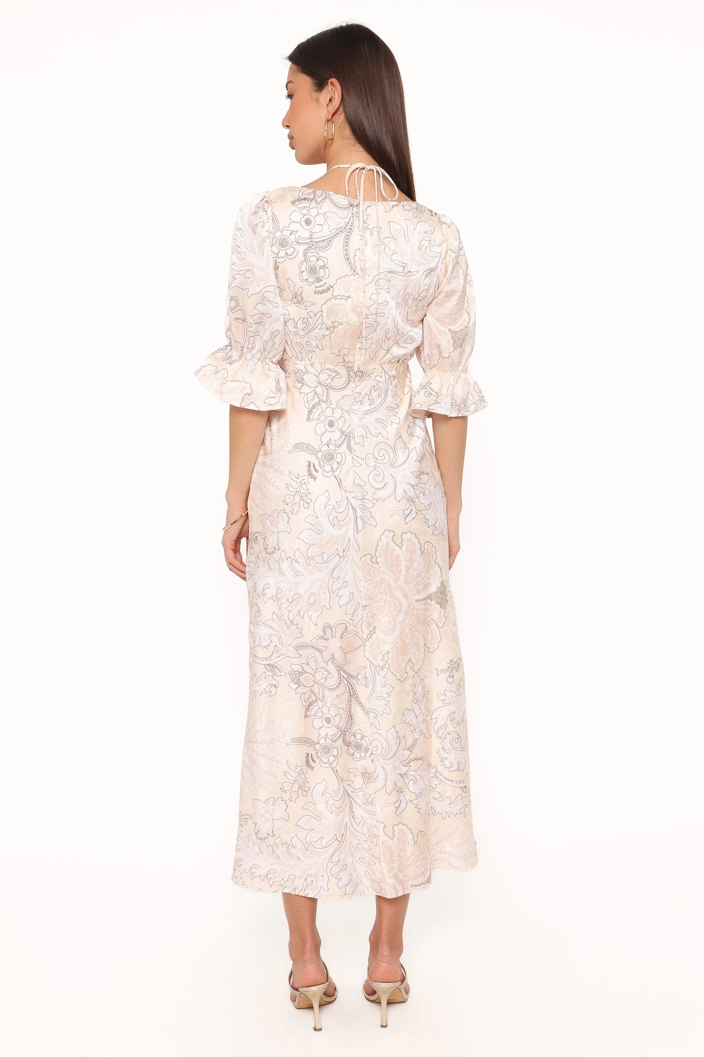 Pauline Long Sleeve Maxi Dress - Pastel Paisley - Image 4