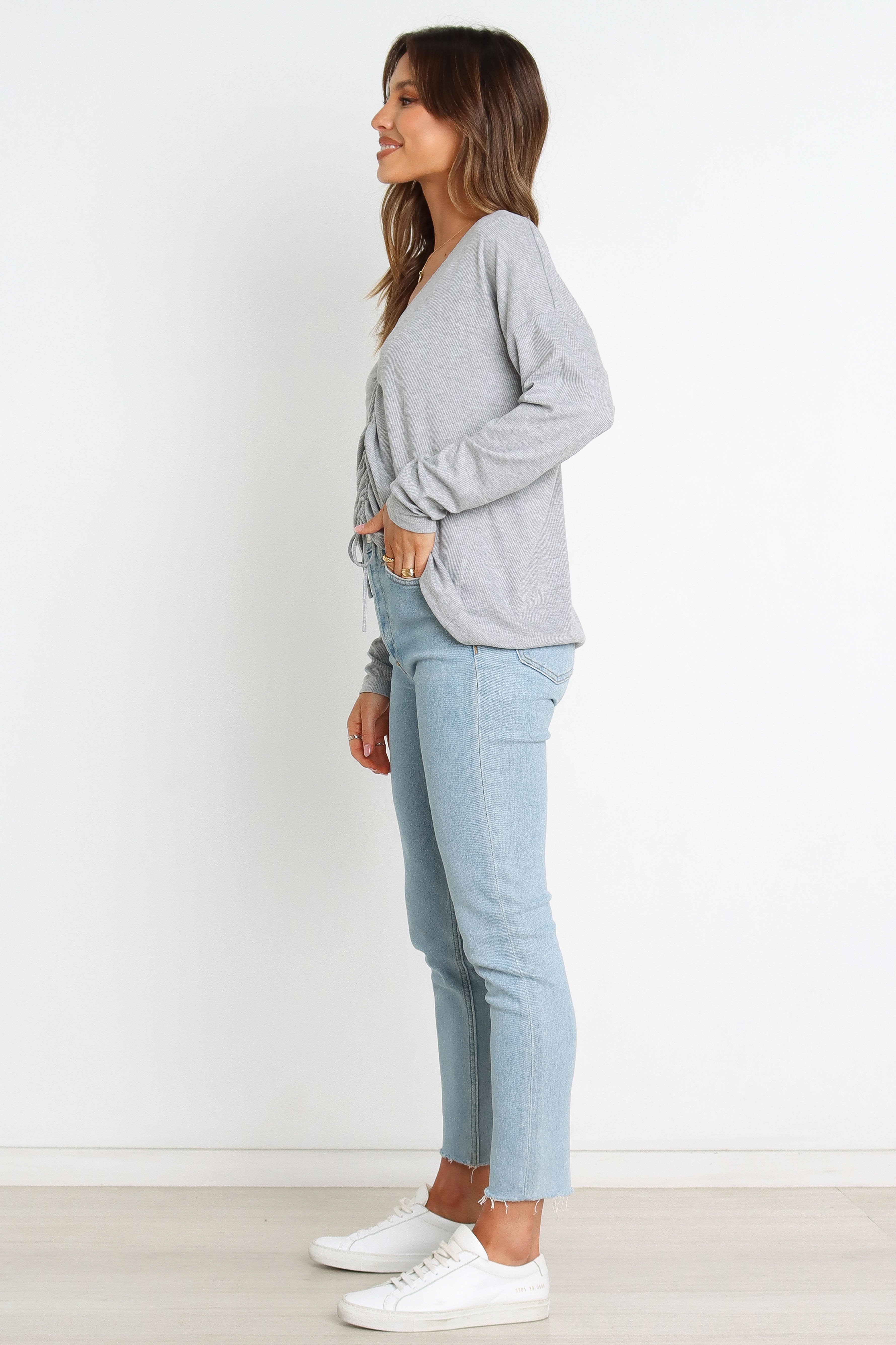 Peachy Top - Grey - Image 3