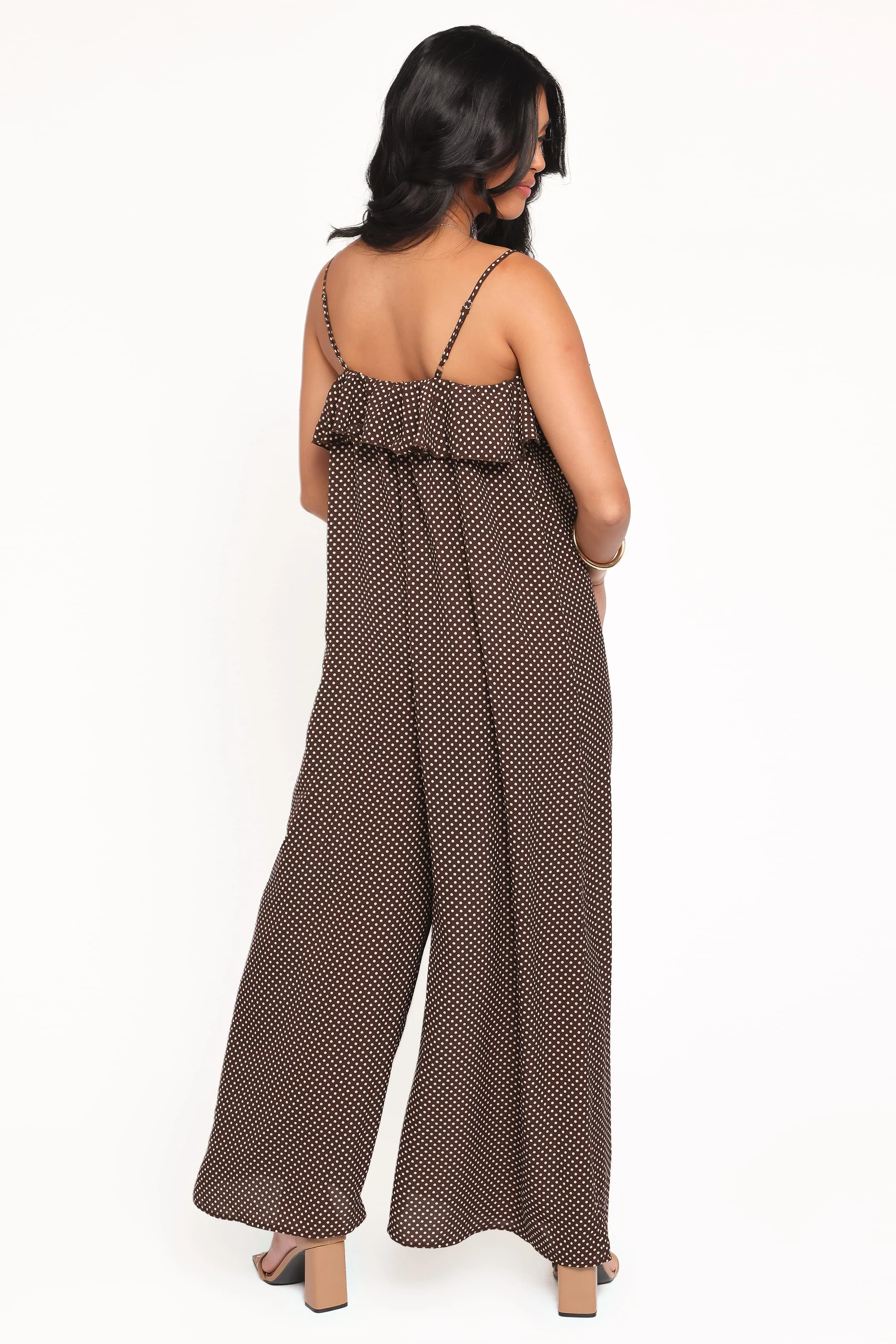 Peyton Jumpsuit - Brown Polka Dot - Image 4