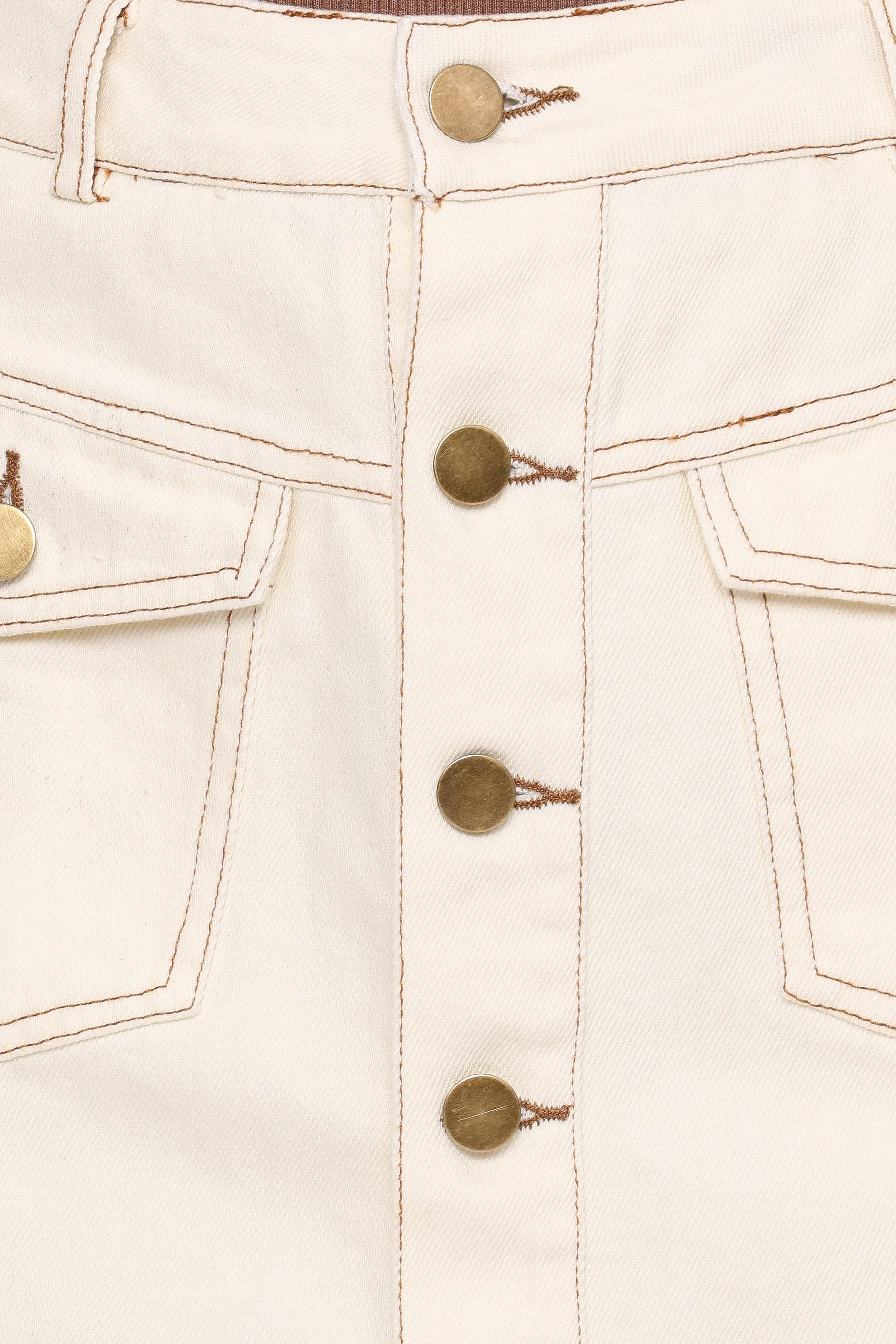 Presley Denim Skort - Bone - Image 7